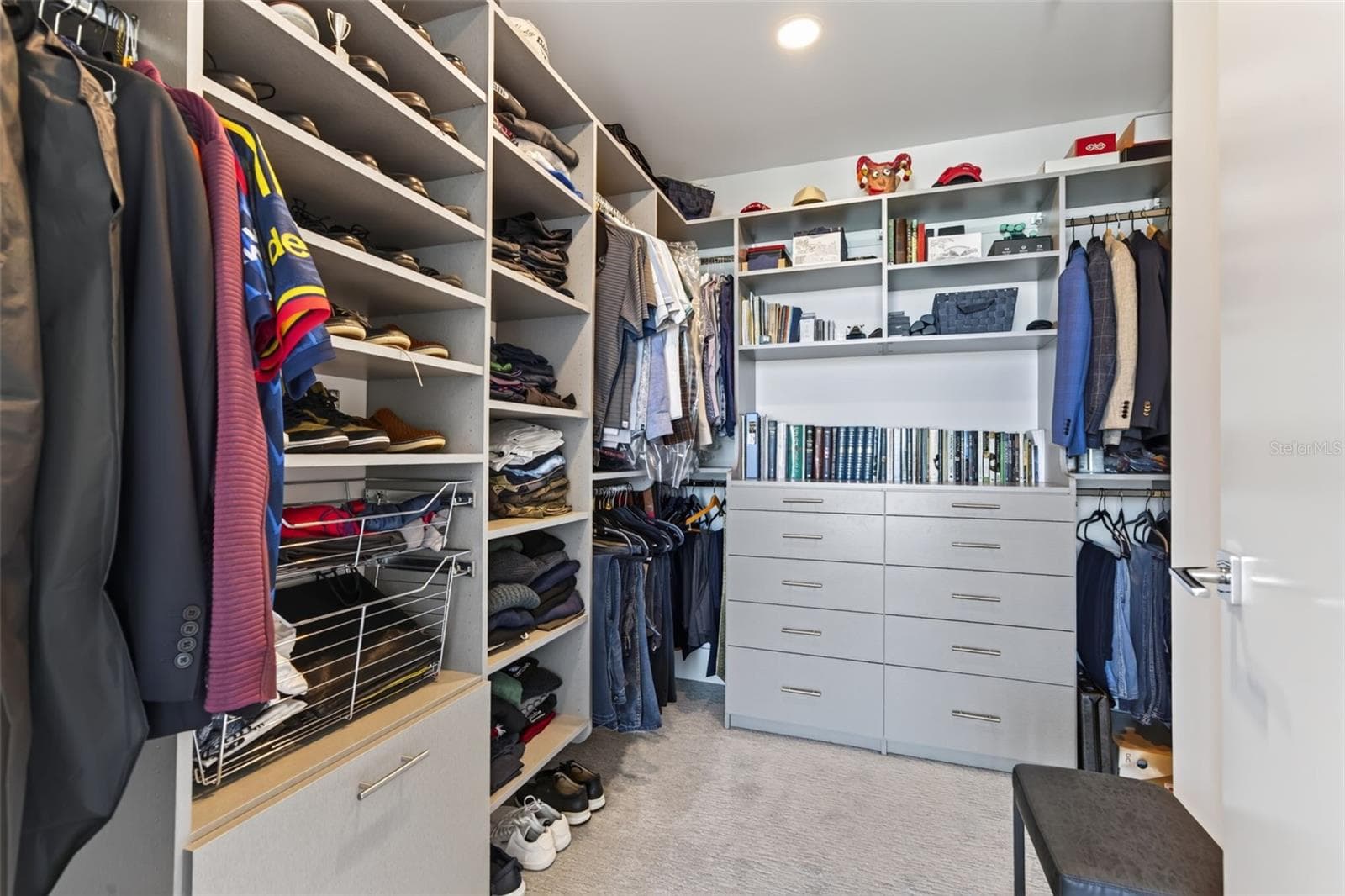 "His" Walk- In Closet. Primary Ensuite - 540 N TAMIAMI TRL #1604, SARASOTA