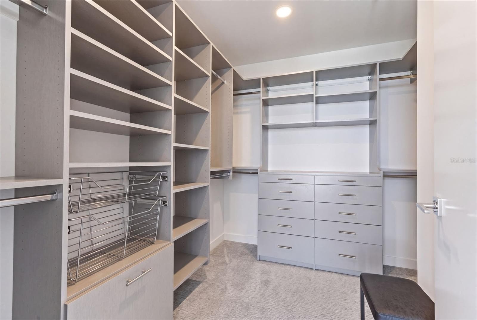"His" Walk- In Closet. Primary Ensuite - 540 N TAMIAMI TRL #1604, SARASOTA
