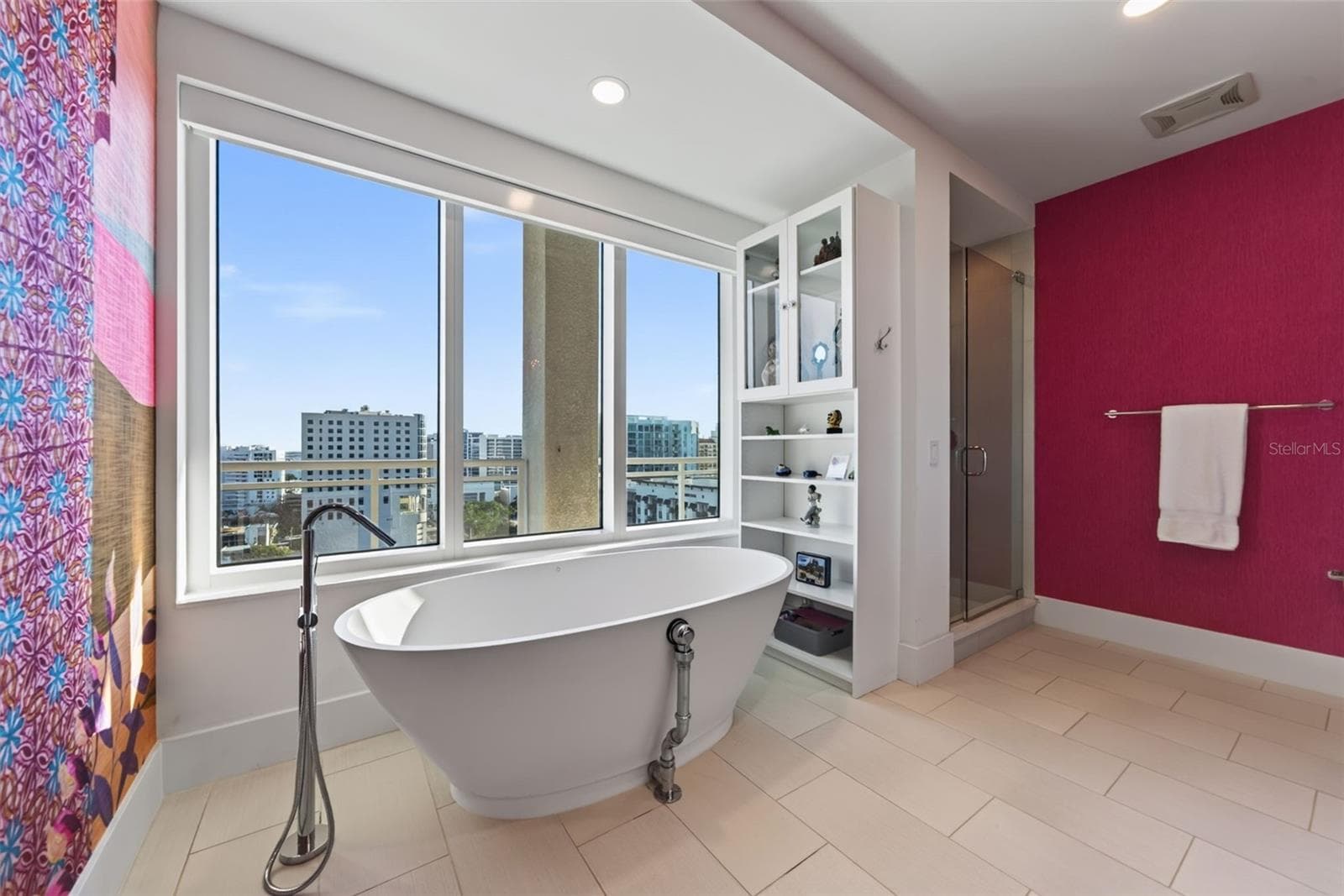 "Her" Bath + Built- In Cabinetry. Primary Ensuite - 540 N TAMIAMI TRL #1604, SARASOTA