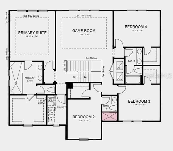 Floor 2 ~ Additional Highlights Include: tray ceilings, pocket sliding glass door to extended covered lanai, study - 16212 ALPHA GROVE PL, ODESSA