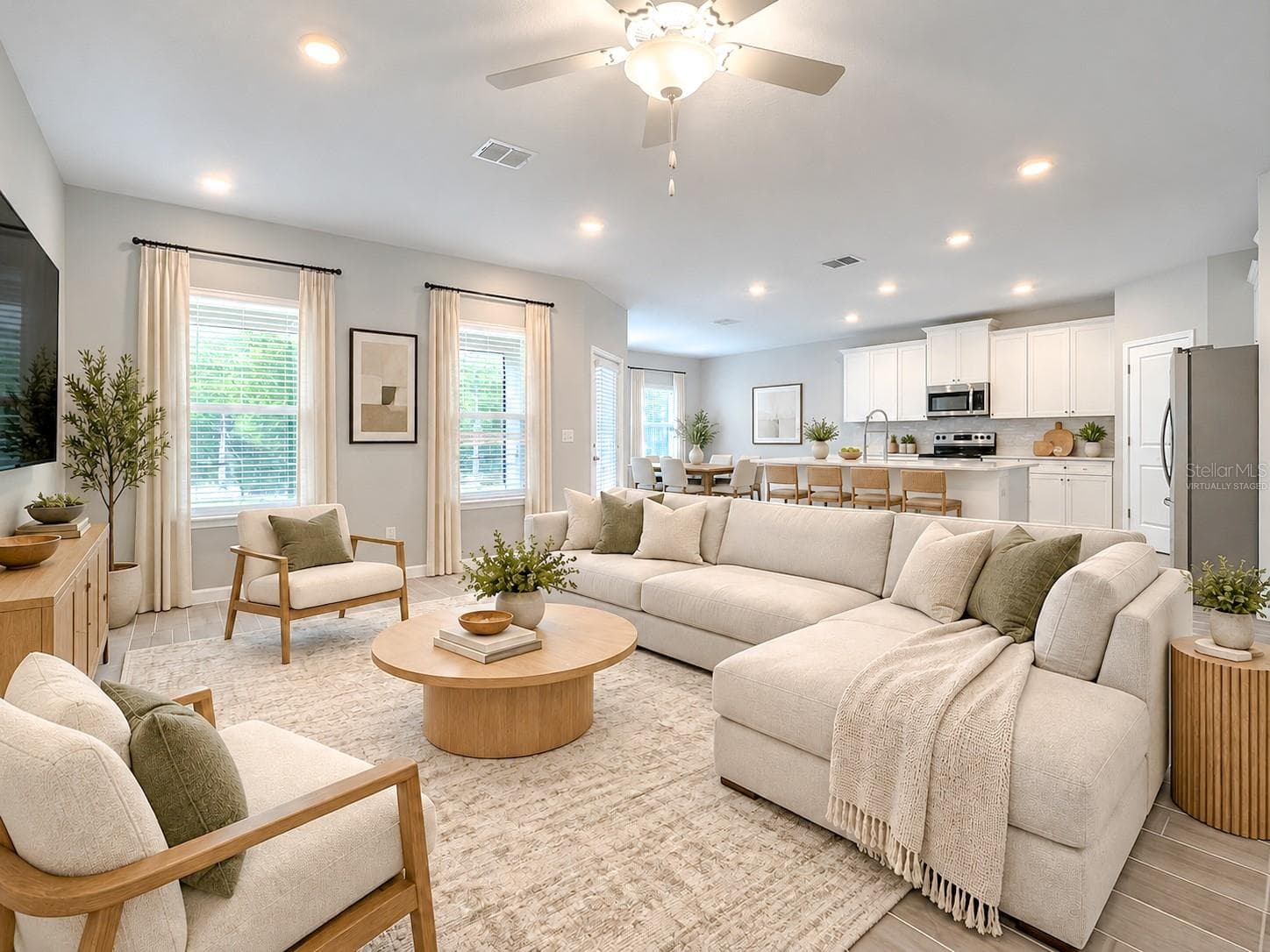 Virtually Staged - Living Room - 2258 NW 89TH WAY, GAINESVILLE