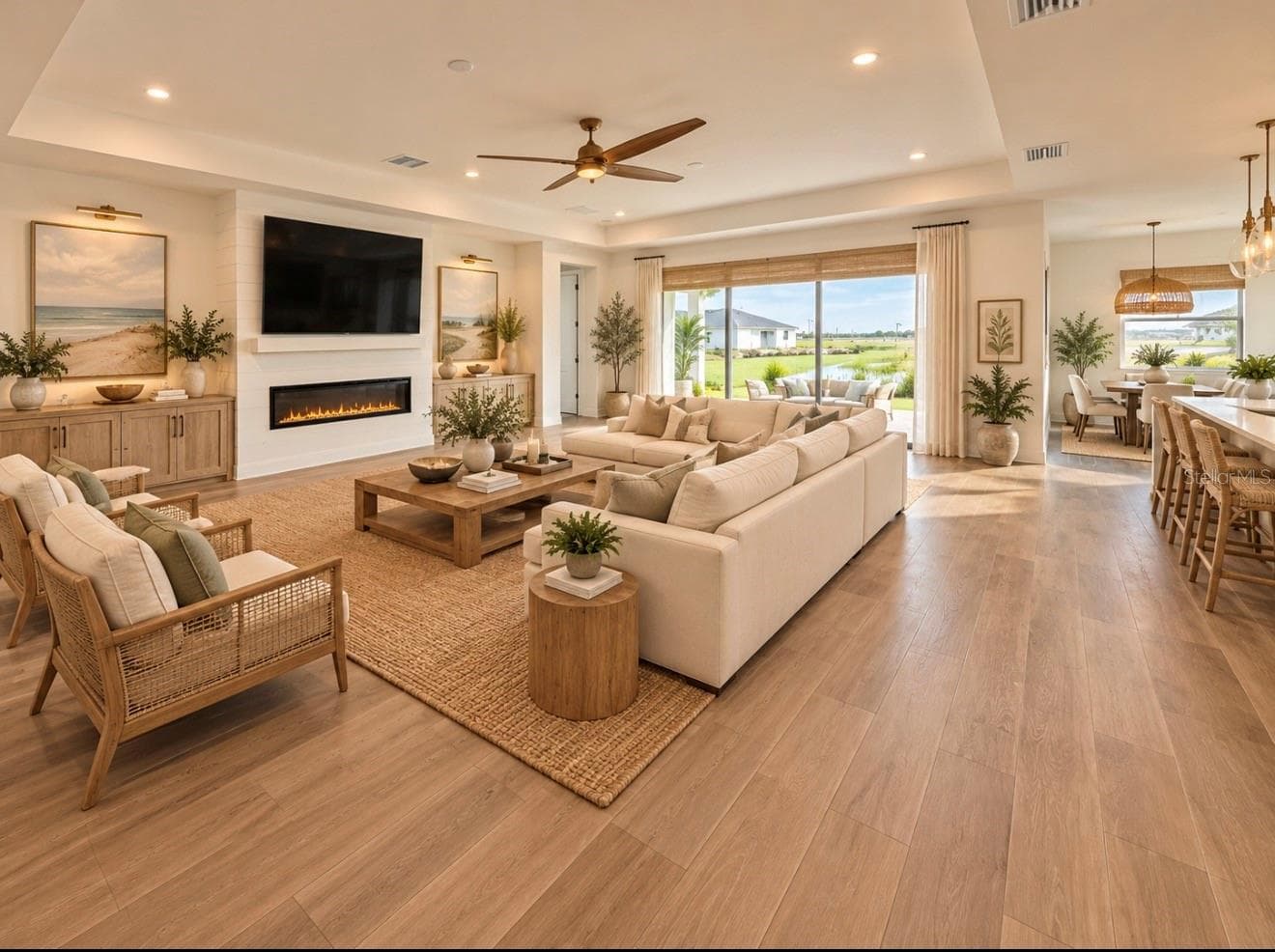 Great Room Digitally Staged - 8924 DEEP HORIZON LOOP, PARRISH