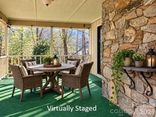 covered back porch - 30 Brier Lane, Maggie Valley