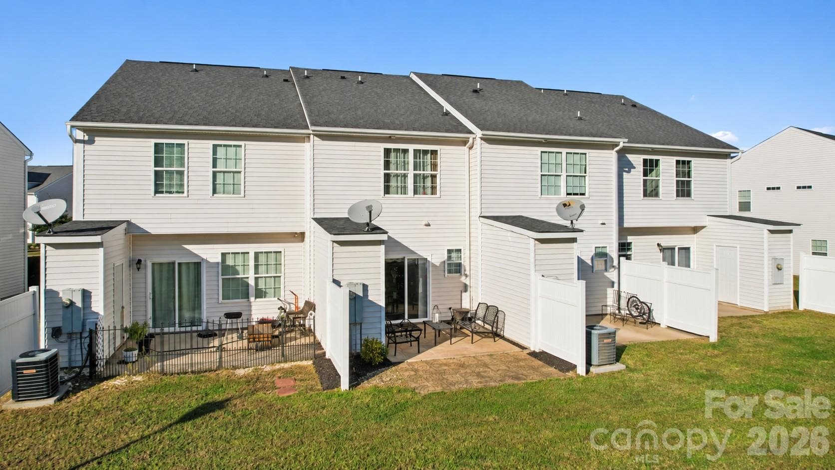 Extended Back Patio with Privacy Panels - 248 Halton Crossing Drive, Concord