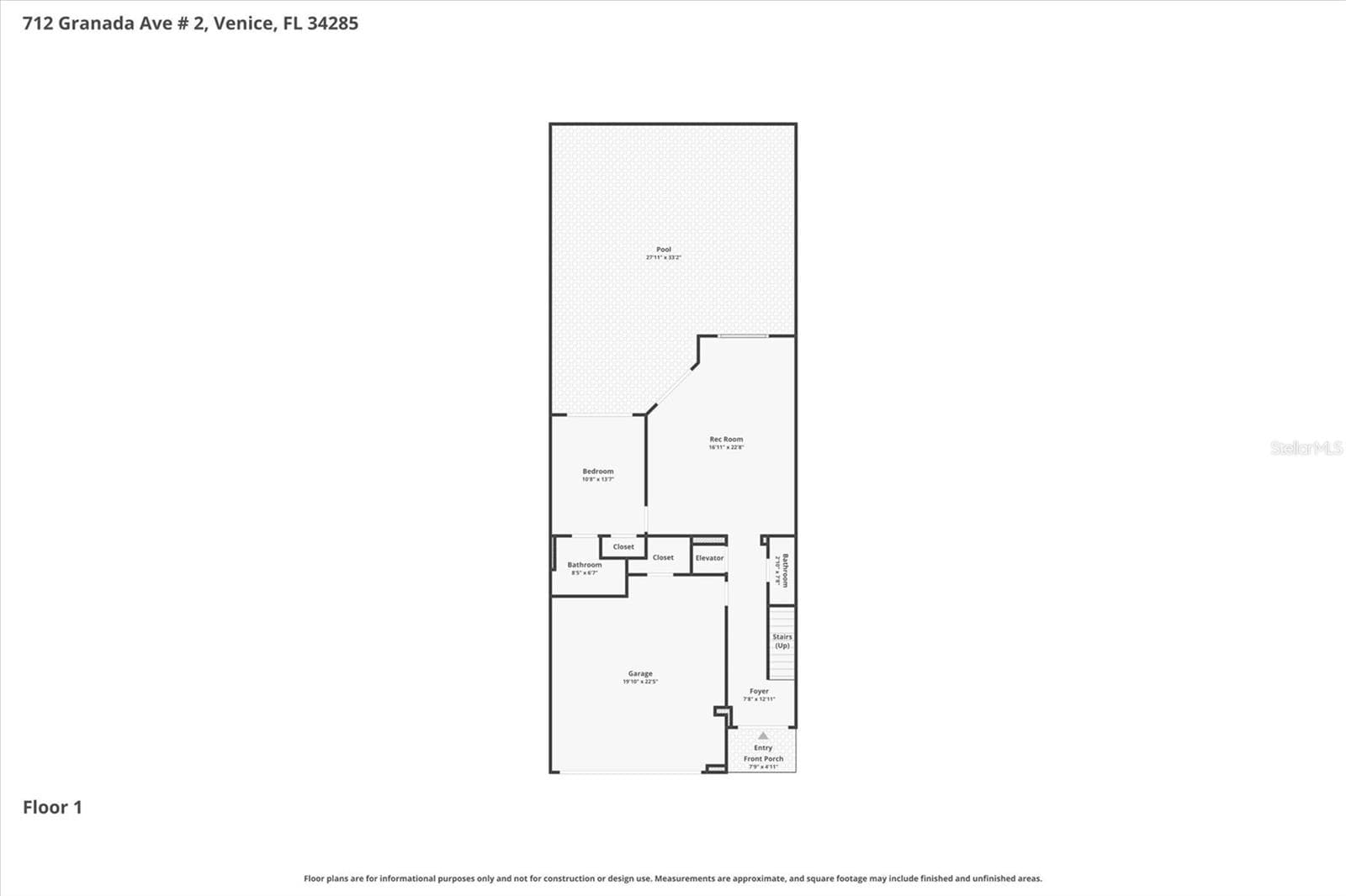 1st Floor Floor Plan - 712 GRANADA AVE #2, VENICE