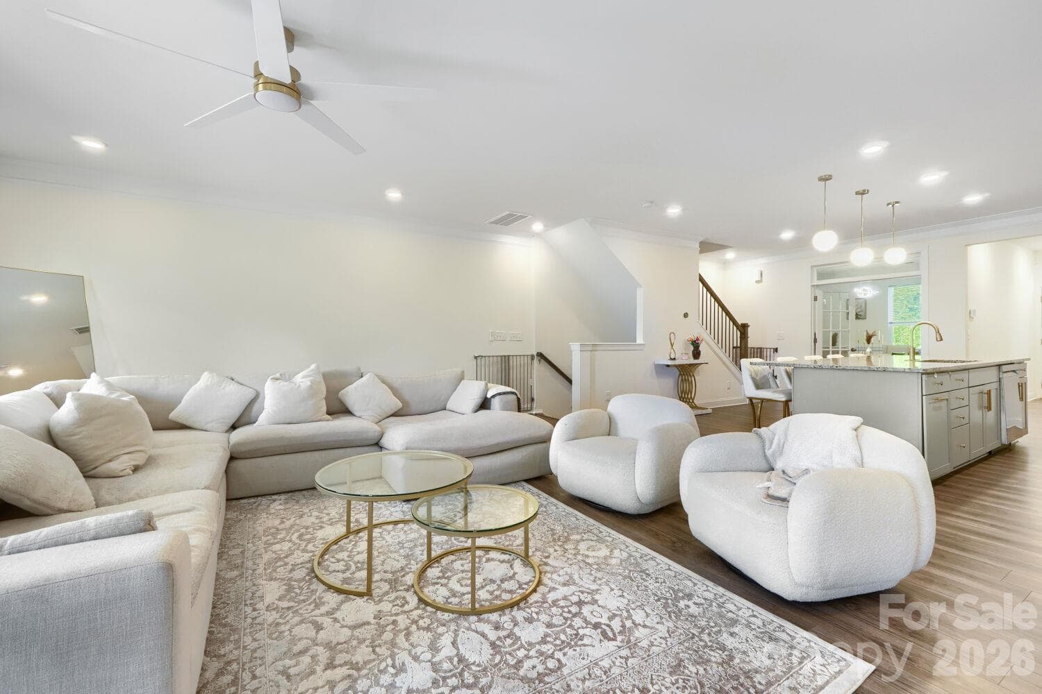 Spacious Living Room w/Front Deck - 10315 Glenmere Creek Circle, Charlotte