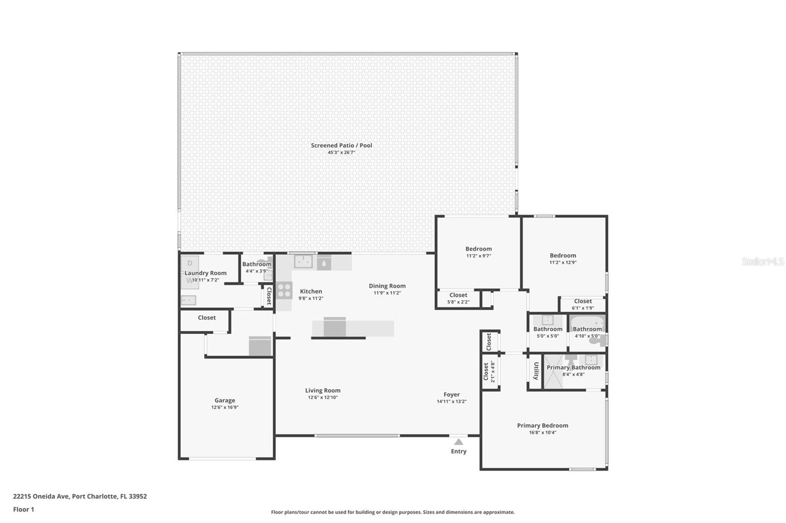 Floor Plan - 22215 ONEIDA AVE, PORT CHARLOTTE