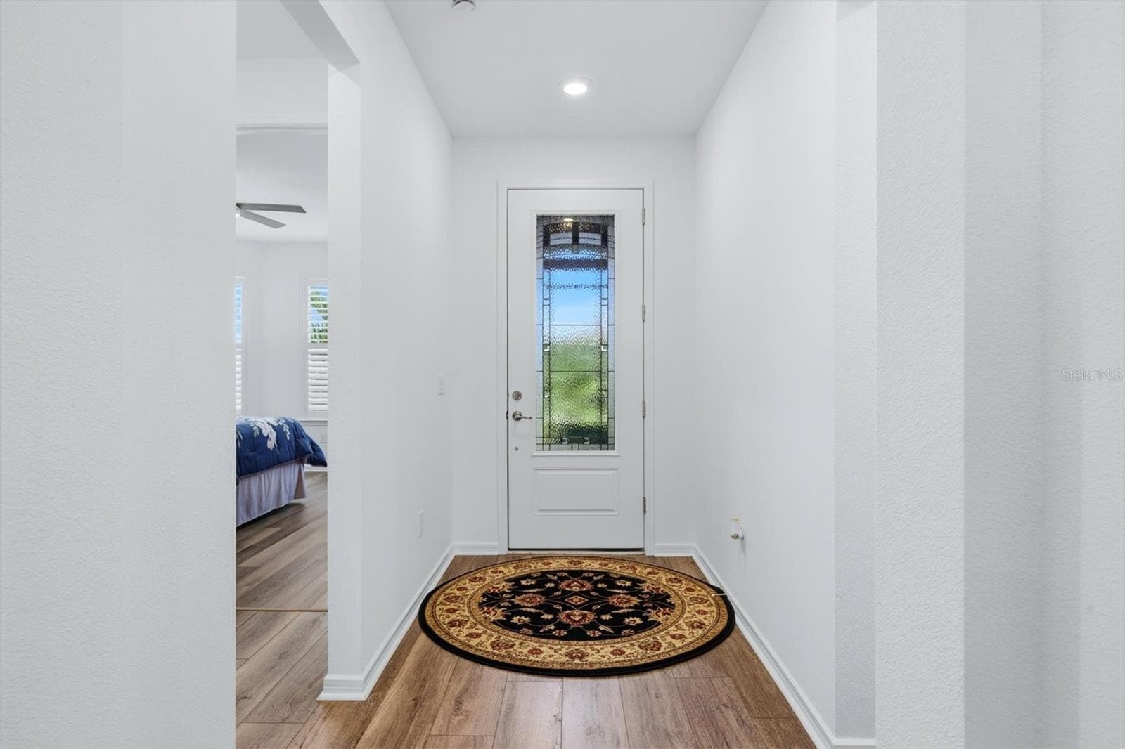 Beautiful leaded glass front door - 10635 WYNWARD WAY, PARRISH
