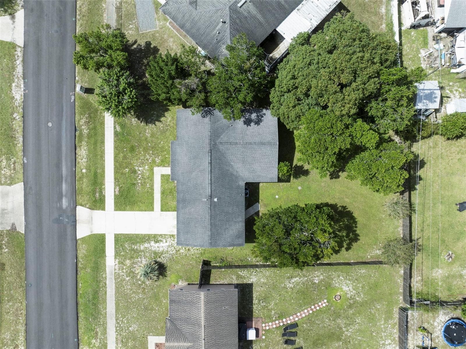 Drone Shot of the yard - 2638 BEAL ST, DELTONA