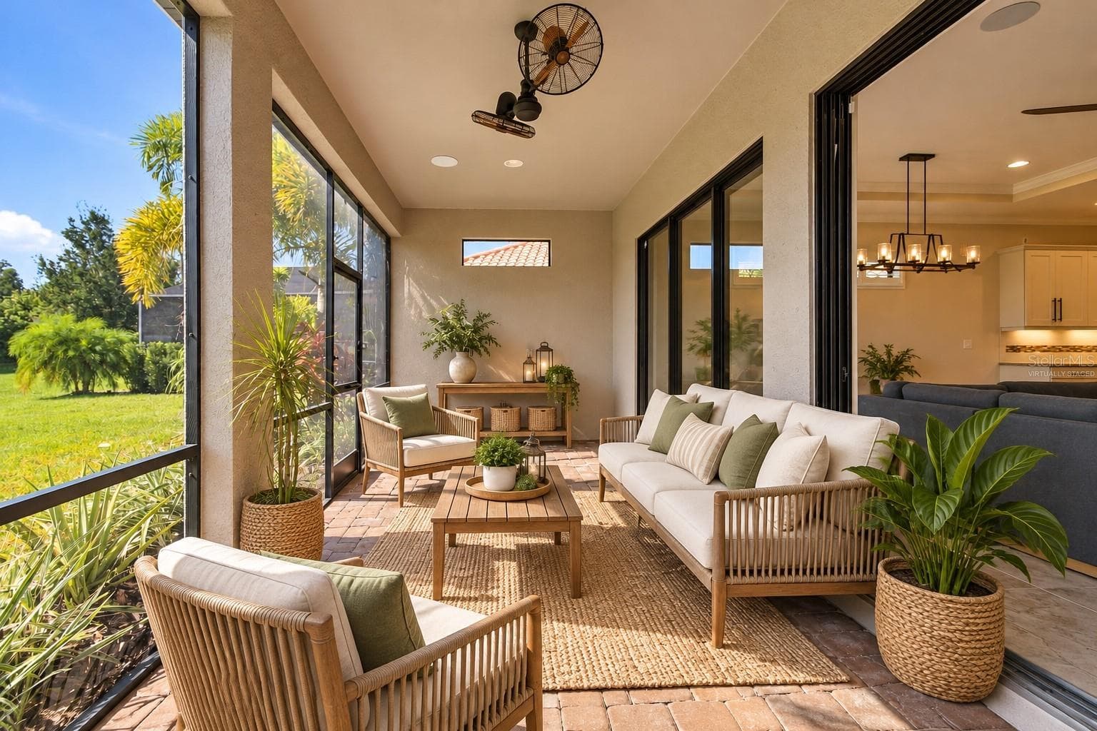 Rear Porch Virtually Staged - 9765 HIGHLAND PARK PL, PALMETTO