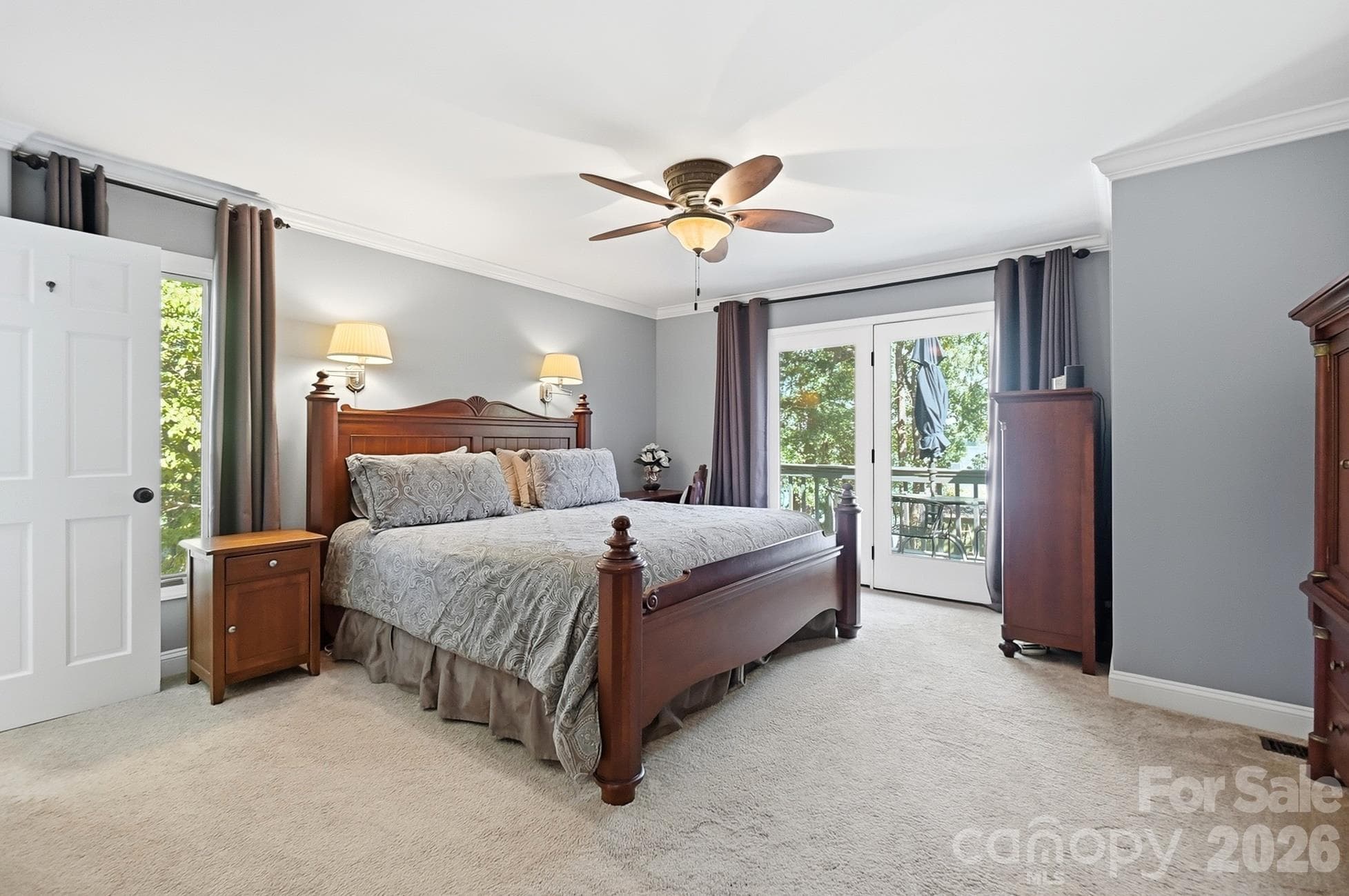 Primary suite with access to outdoor living area - 1669 Aragon Beach Road, Rock Hill