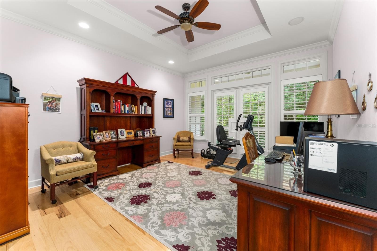 Study/or 5th bedroom with door leading to private side porch - 9691 NW 53RD DR, GAINESVILLE