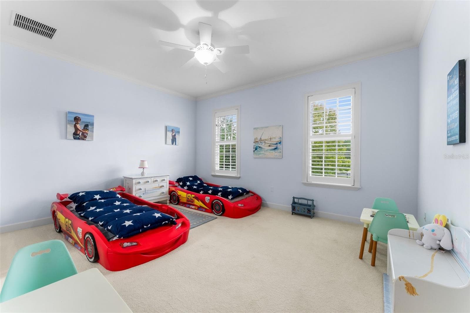 Upstairs blue bedroom - 9691 NW 53RD DR, GAINESVILLE