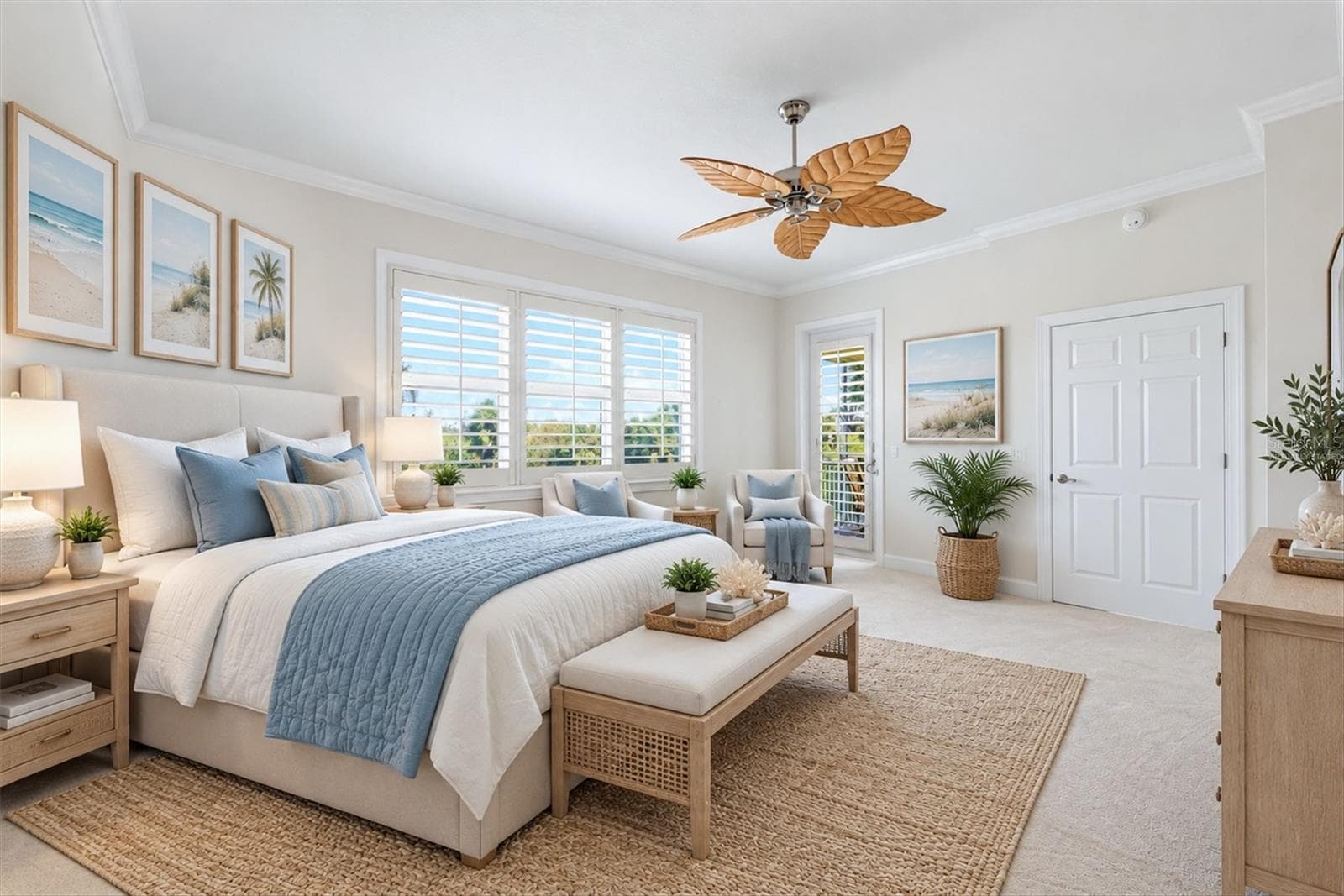 Virtually Staged Primary Bedroom - 8541 AMBERJACK CIR #104, ENGLEWOOD