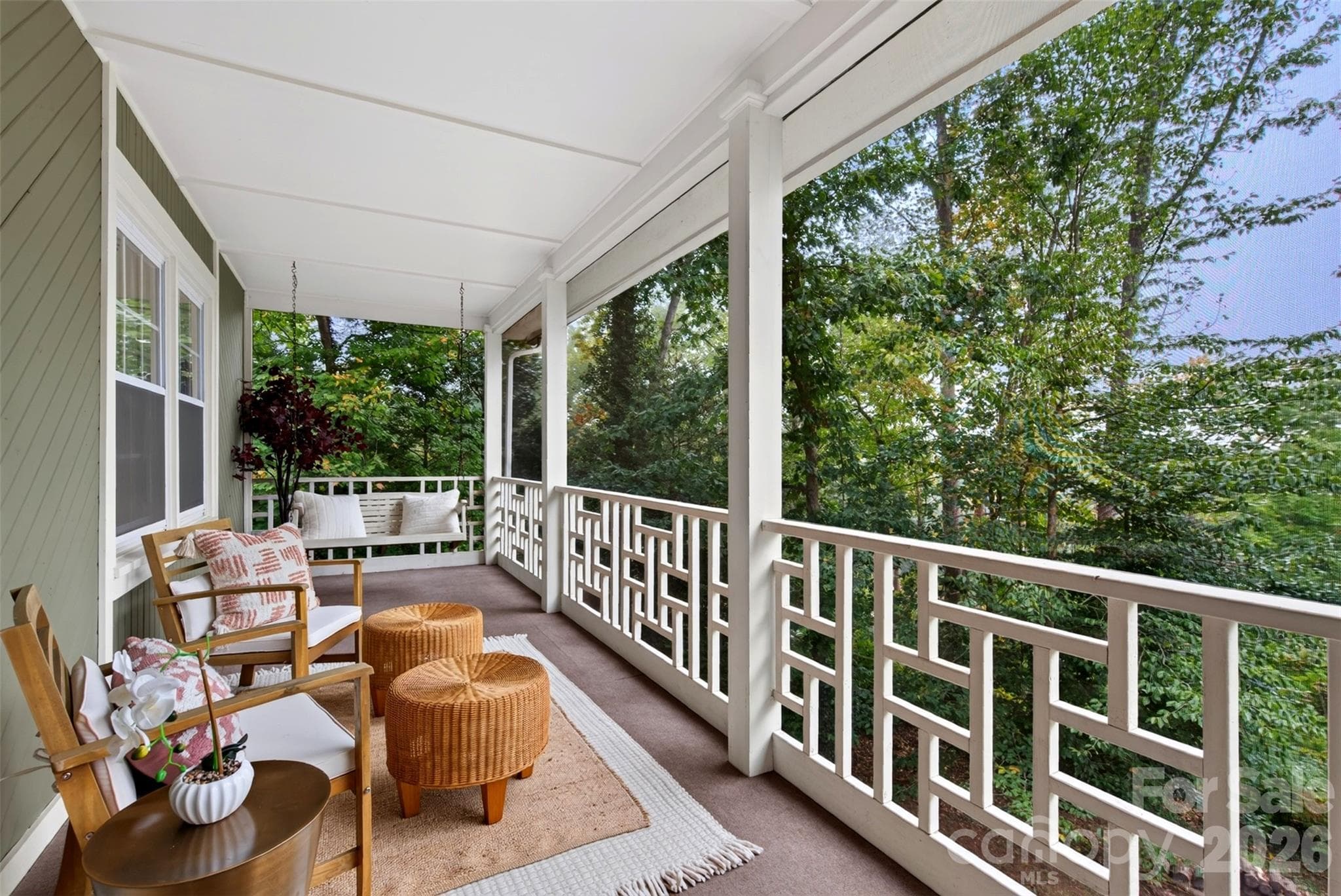 Screened-In Deck off Living Room - 126 Pine Hill Drive, Swannanoa