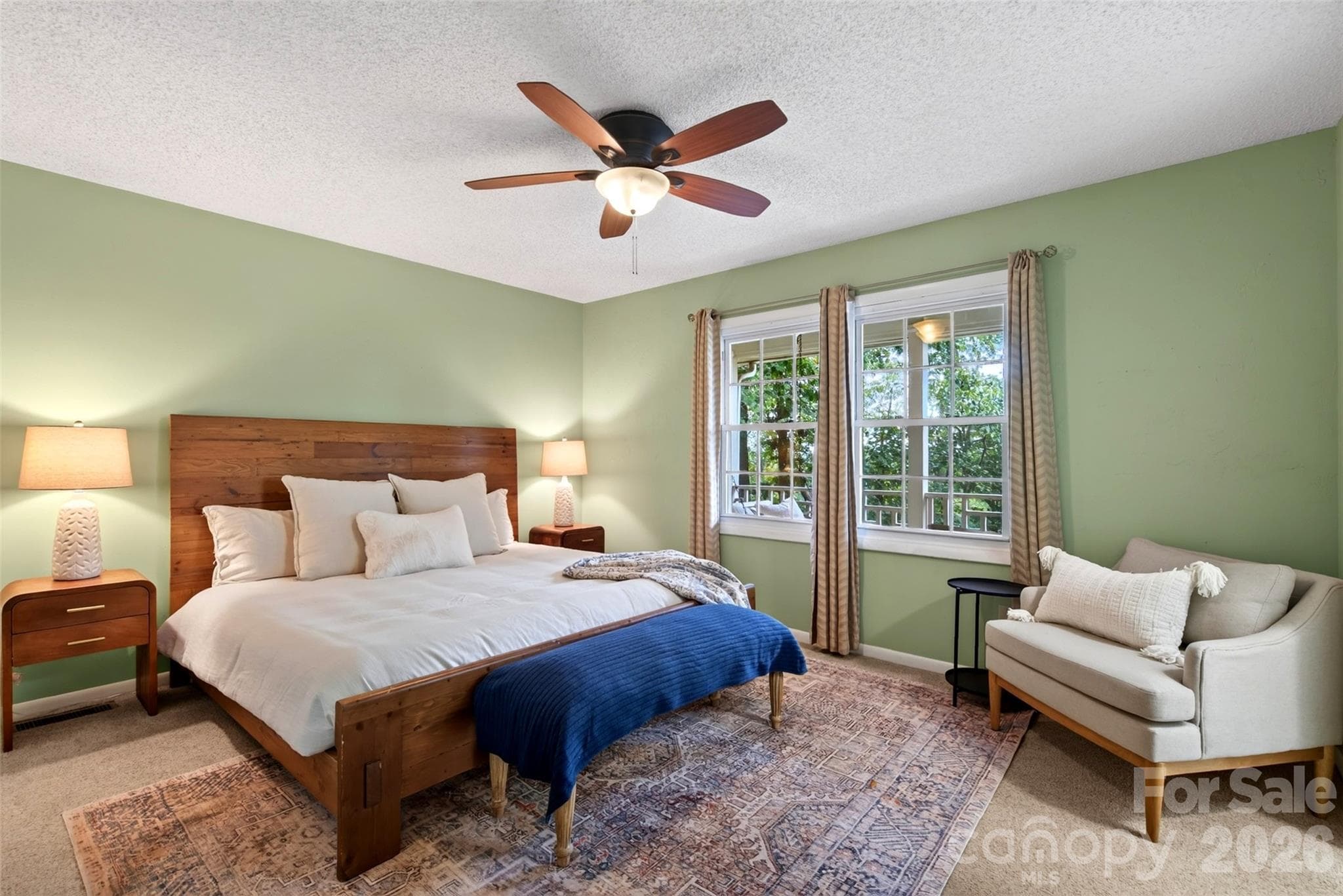 Primary Bedroom with Mountain Views - 126 Pine Hill Drive, Swannanoa