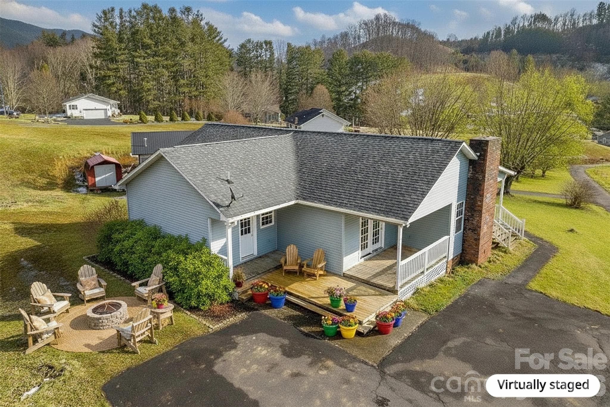 Virtually staged fire-pit - 7215 Hwy 421 Highway N, Vilas