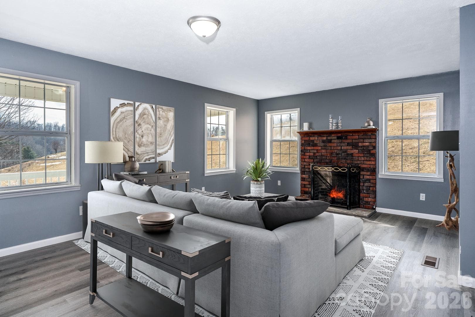 Virtually staged Living Room - 7215 Hwy 421 Highway N, Vilas