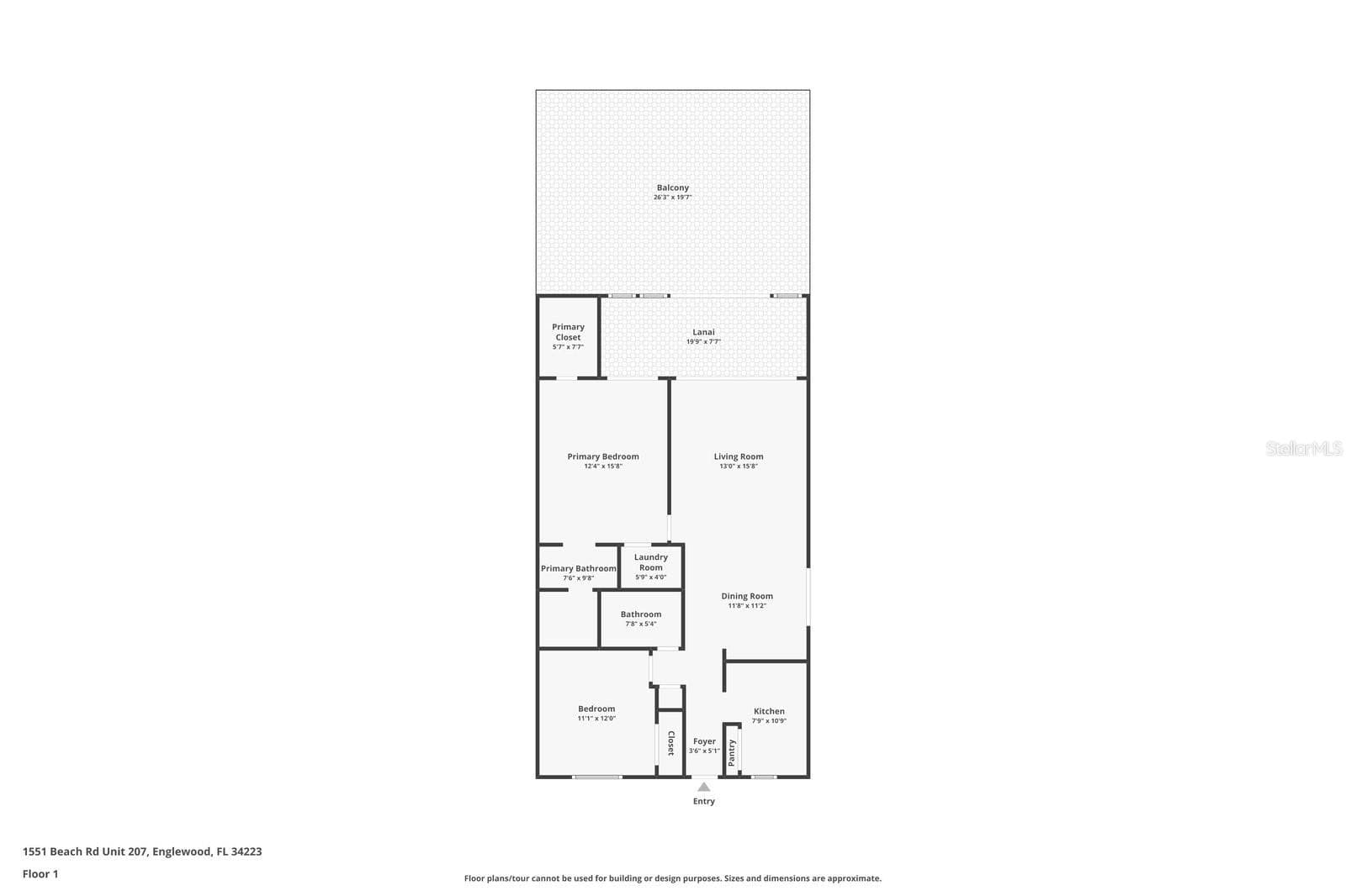 Floorplan - 1551 BEACH RD #207, ENGLEWOOD