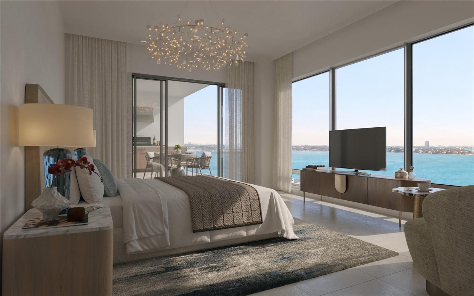 Artist Rendering 04 Residence Bedroom - 325 GOLDEN GATE PT #604, SARASOTA