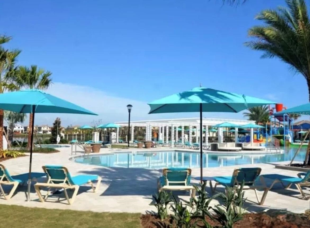 RESORT POOL AND LOUNGE AREA - 8843 GENEVE CT, KISSIMMEE