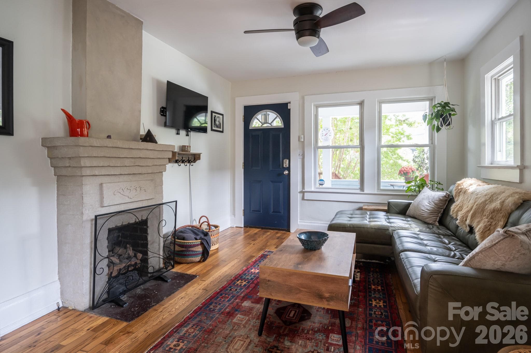 Light filled living room - 45 Olive Street, Asheville