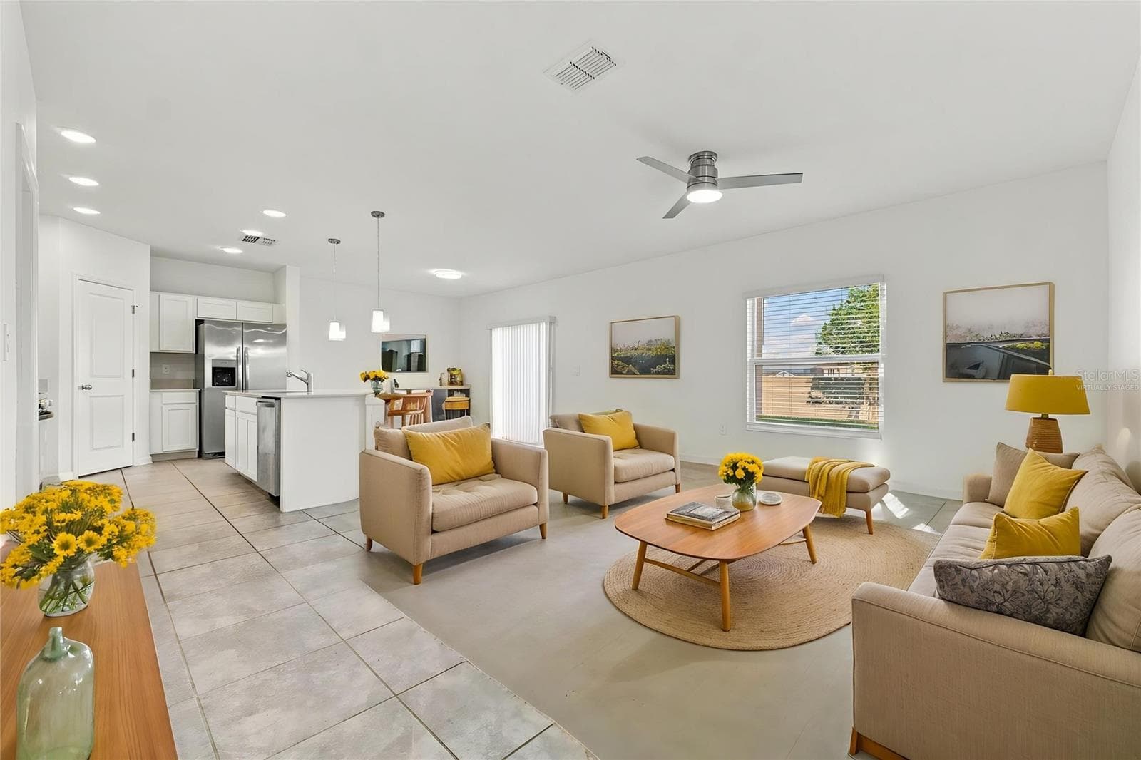 Living Room - Virtually Staged - 997 HAROLD PASS, WINTER HAVEN