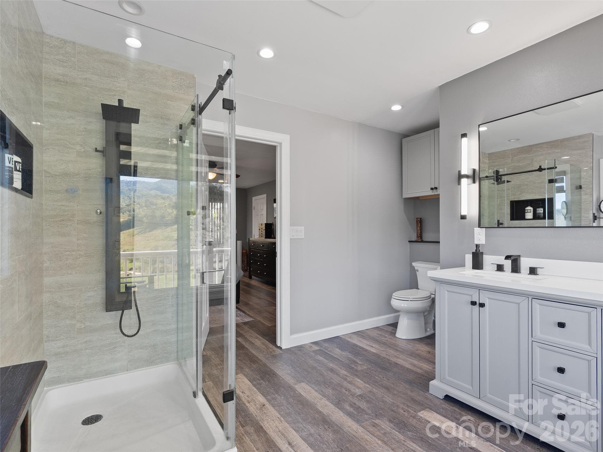 Primary Bathroom renovation - crisp clean look - heated floor. - 43 Eagle Ridge, Clyde