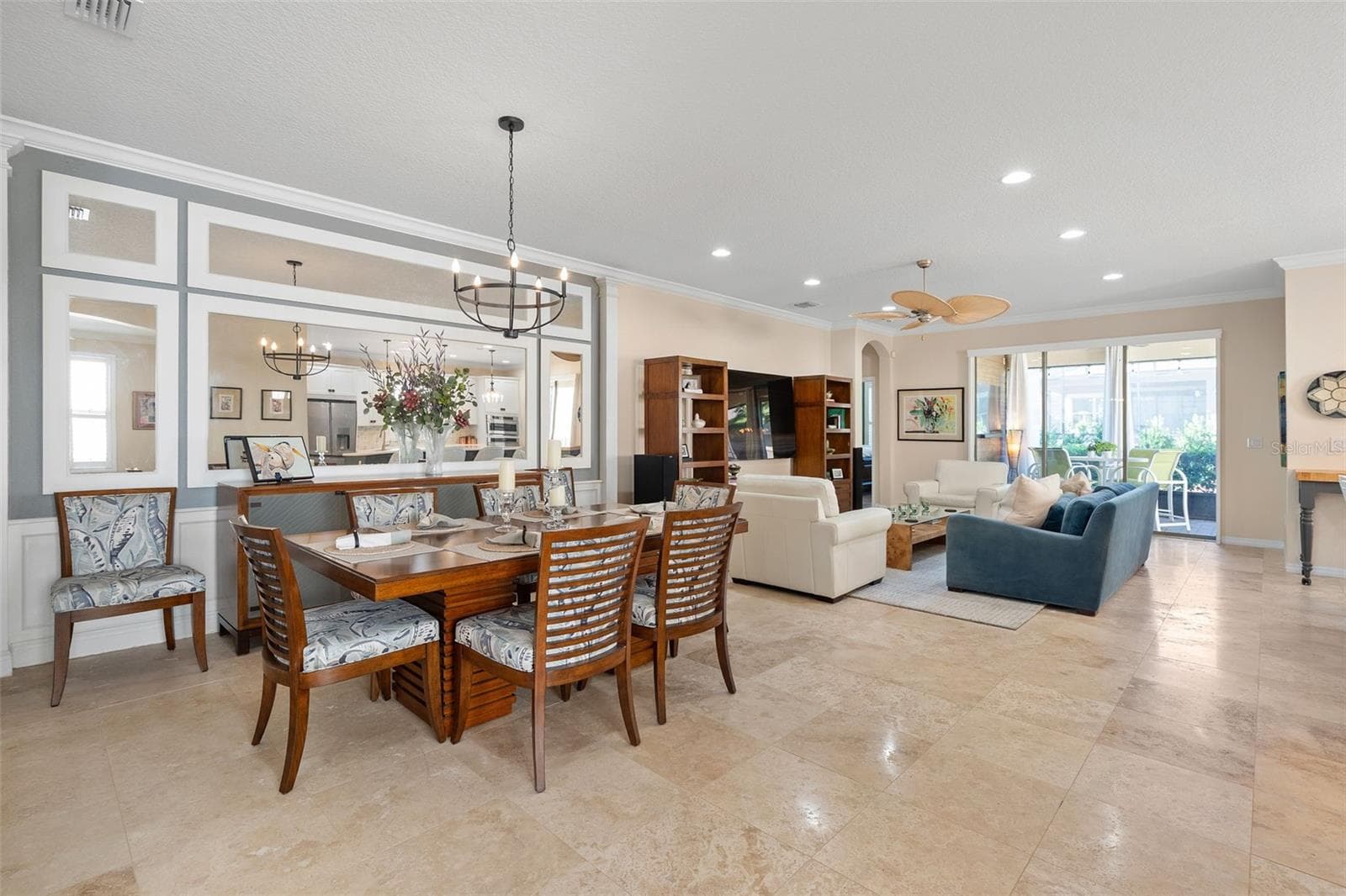 Dinning Room with a view of the Family Room - 1038 TIMBERVALE TRL, CLERMONT