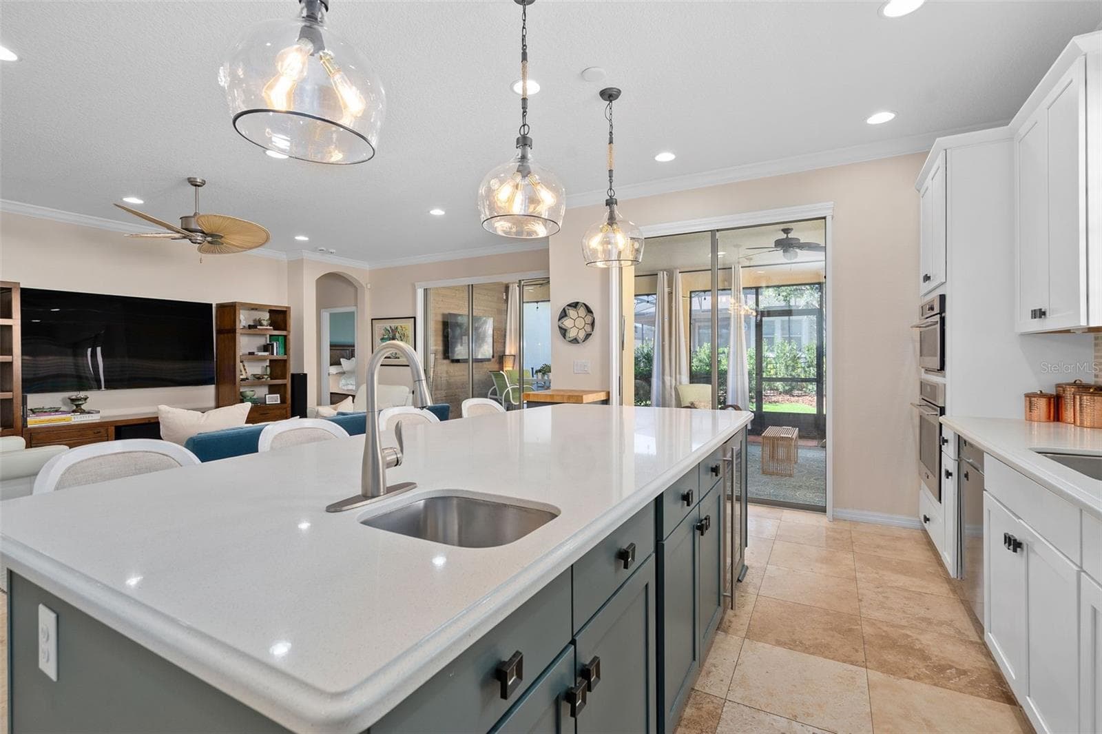 View of the Family Room from the Kitchen - 1038 TIMBERVALE TRL, CLERMONT