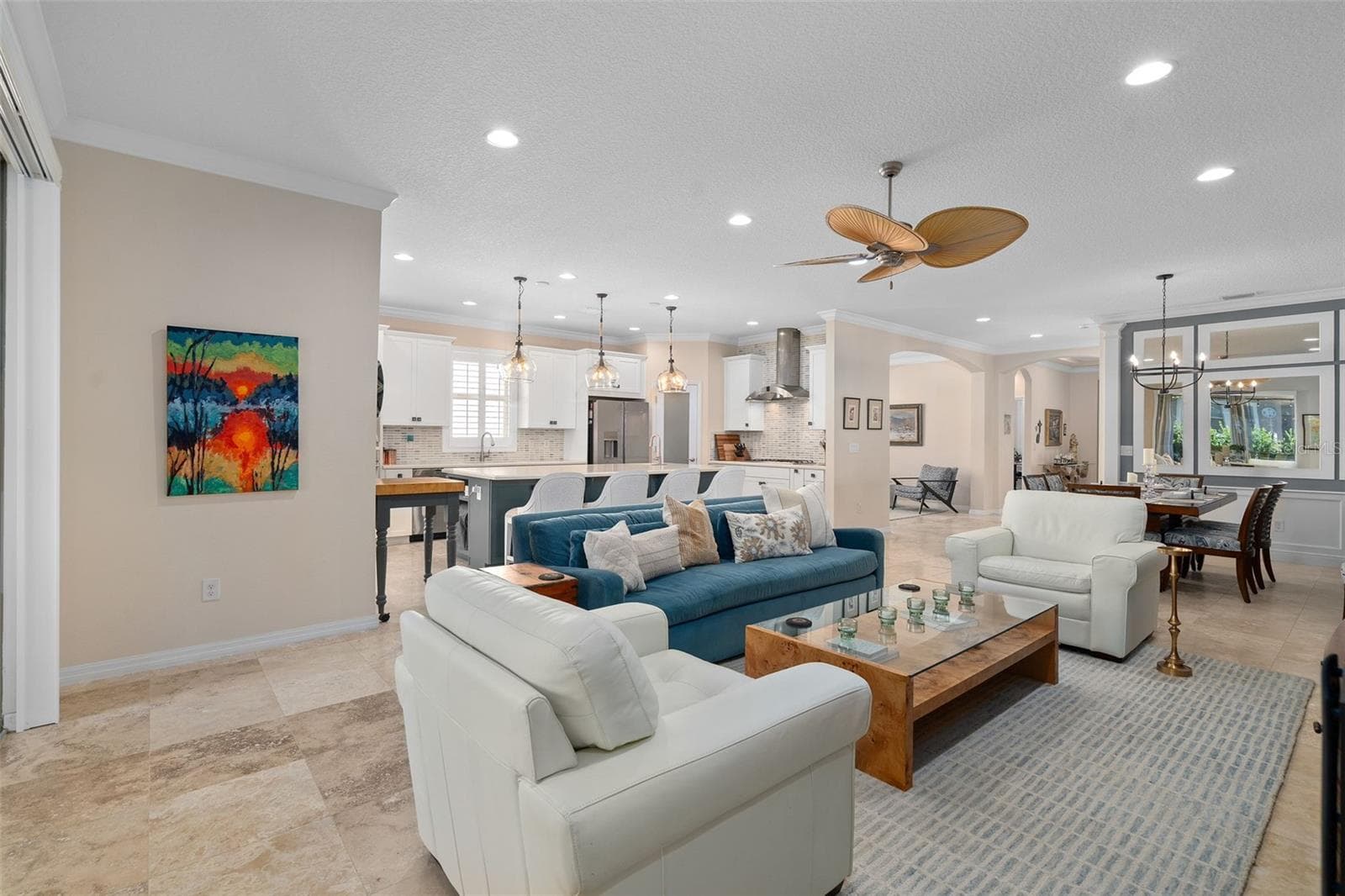 View from the Family Room toward the Kitchen. This area is great for entertaining - 1038 TIMBERVALE TRL, CLERMONT