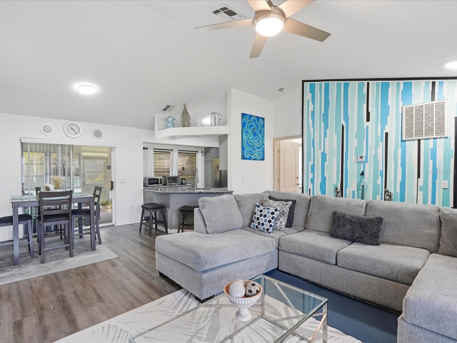 Living room facing dining area - 22104 LANDIS AVE, PORT CHARLOTTE
