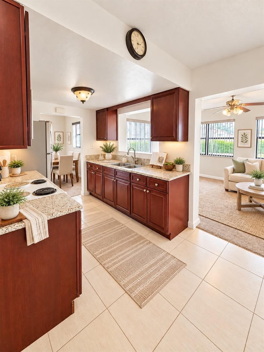 Virtually Staged Kitchen - 4068 CASTLEGATE DR, ORLANDO
