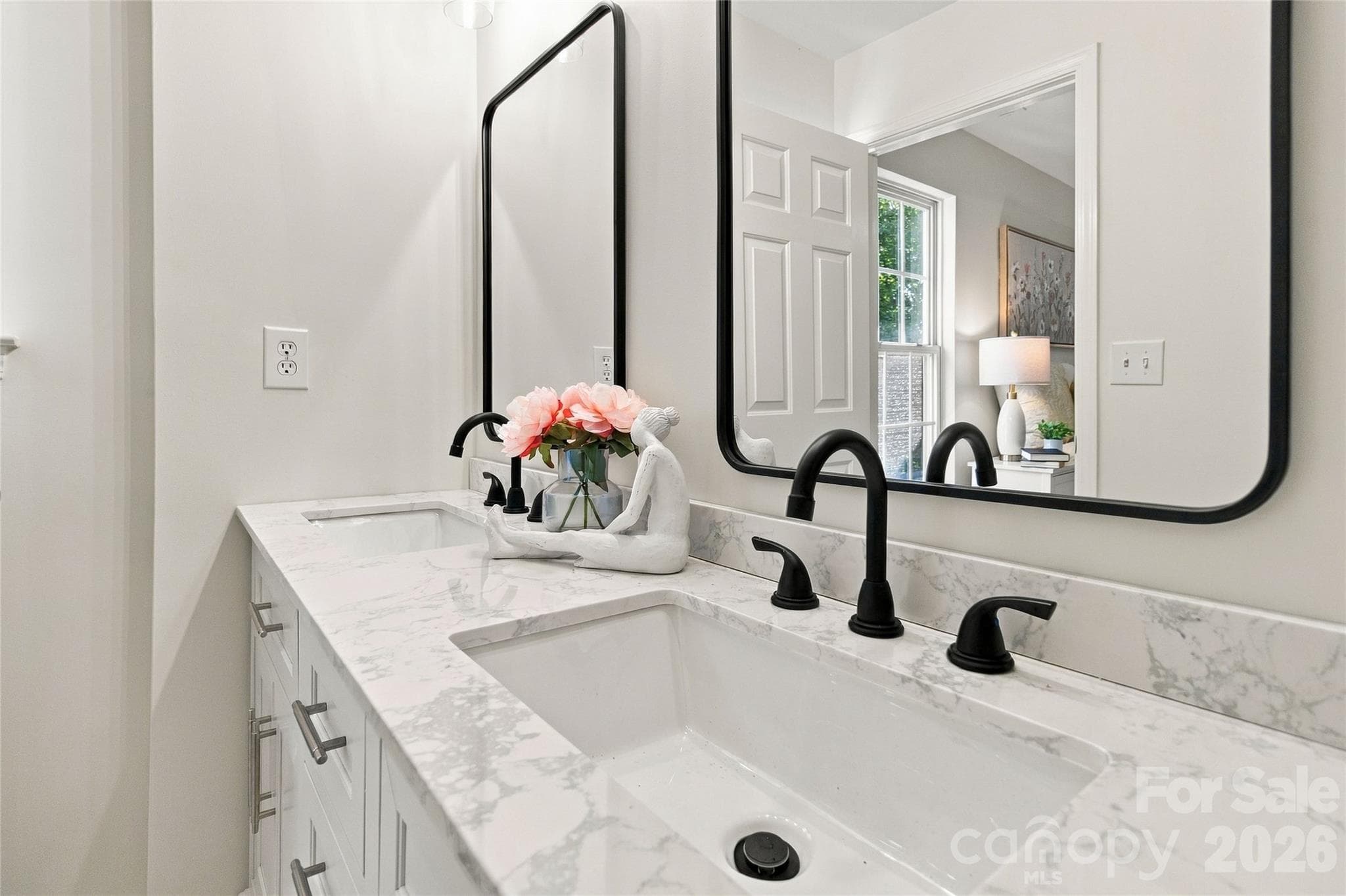 Brand new double vanity with all new fixtures and finishes. - 18631 Oakhurst Boulevard, Cornelius