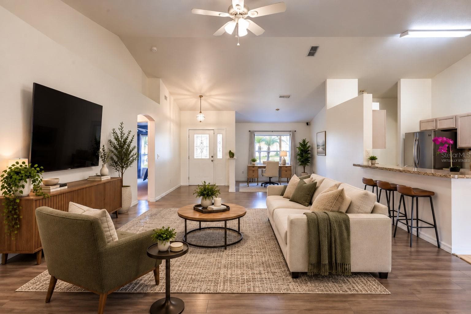 Living Room - Virtually Staged - 11413 PATRICO LOOP, CLERMONT
