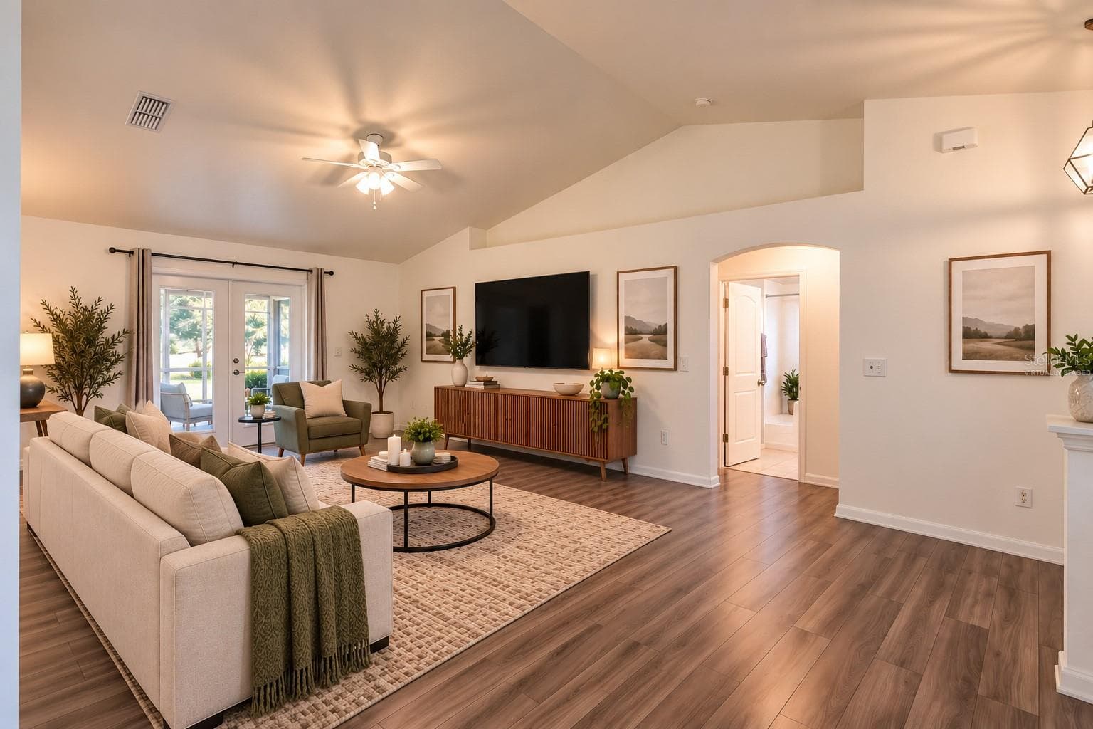 Living Room - Virtually Staged - 11413 PATRICO LOOP, CLERMONT