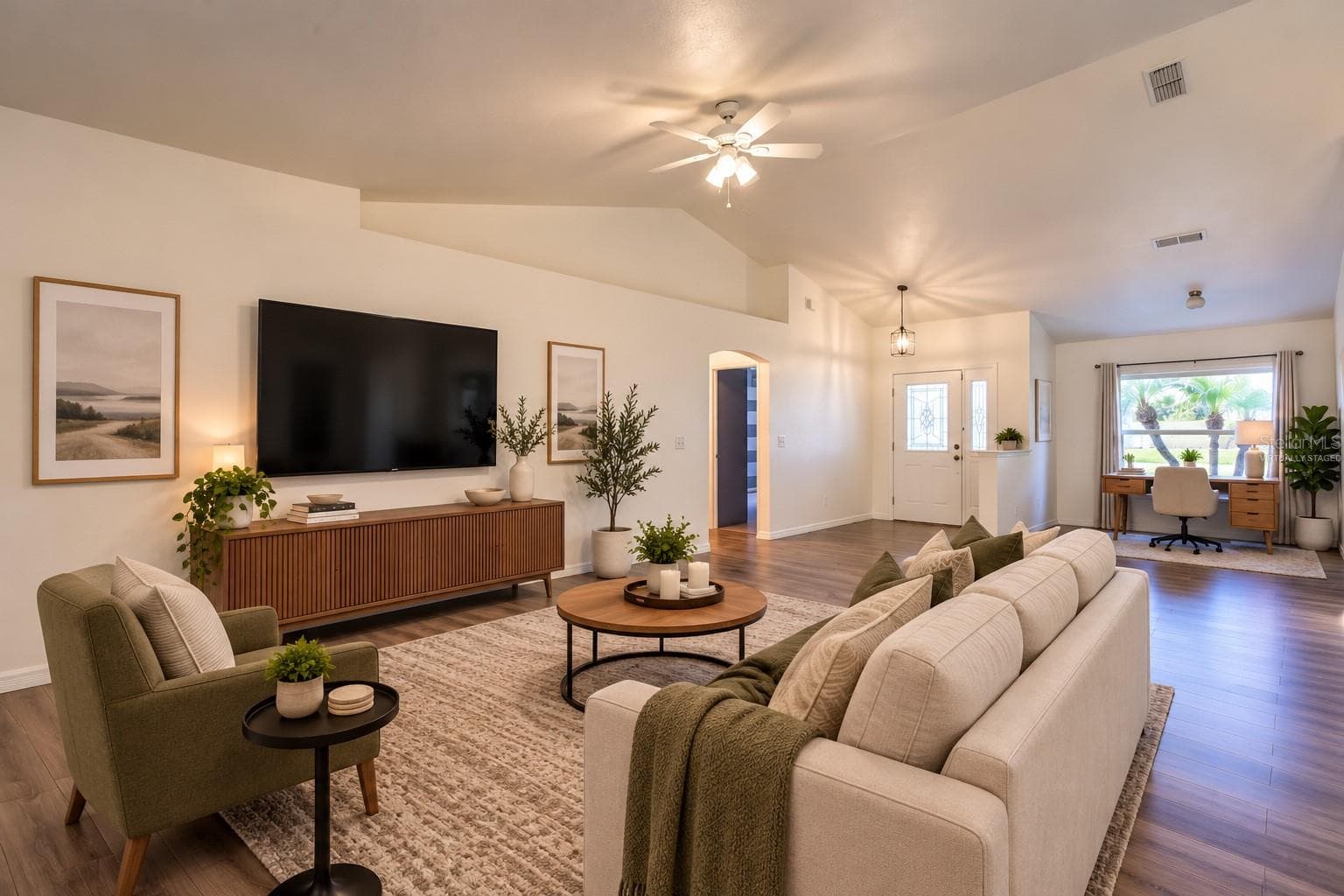 Living Room - Virtually Staged - 11413 PATRICO LOOP, CLERMONT