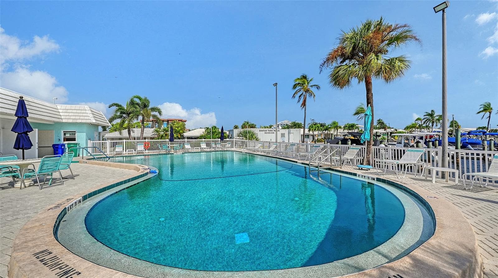 Association swimming pool on the marina. - 693 SPANISH DR N #24, LONGBOAT KEY