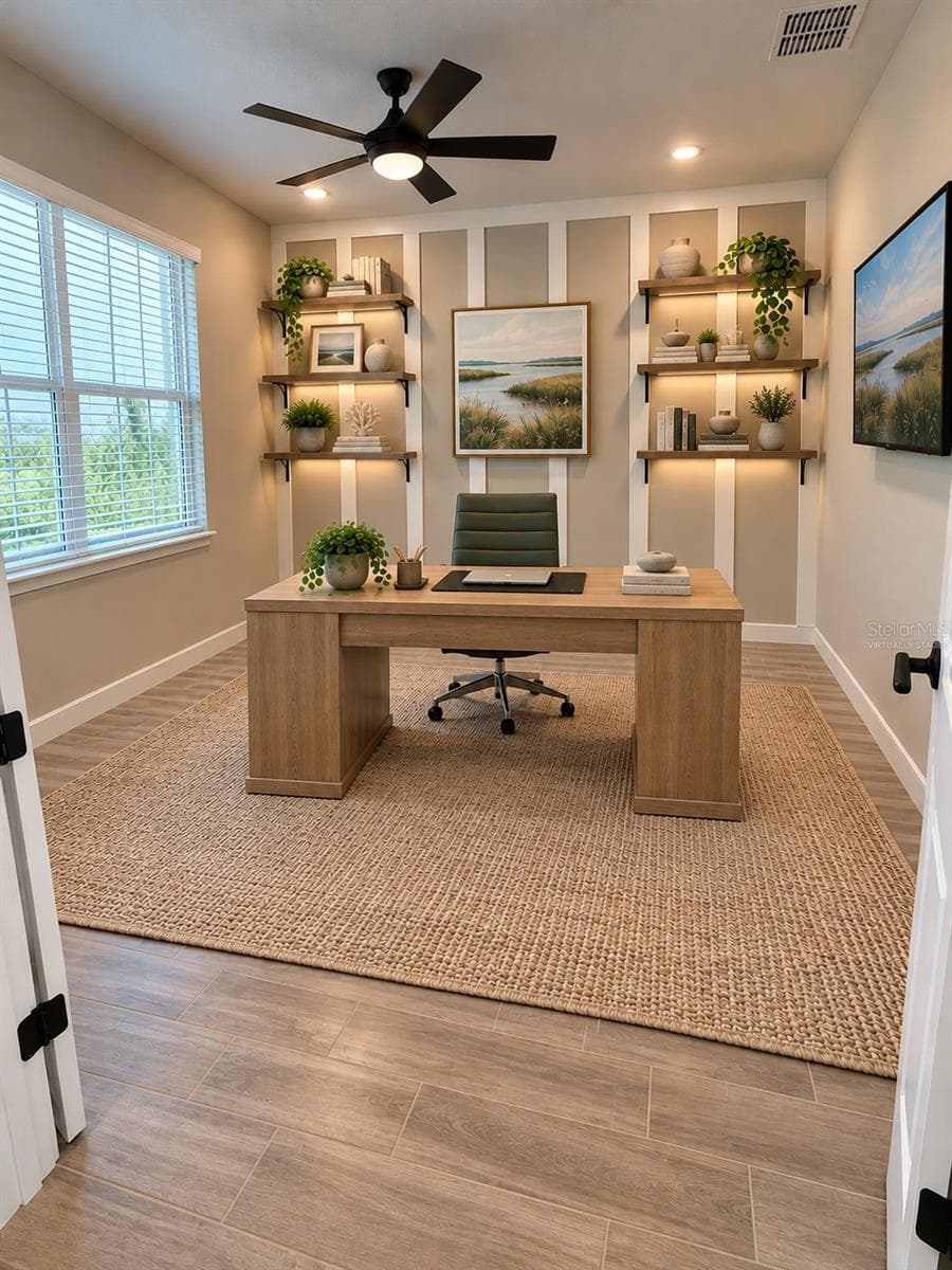 virtually staged - Office/Den first floor - 15363 WILLOW RIDGE DR, MONTVERDE