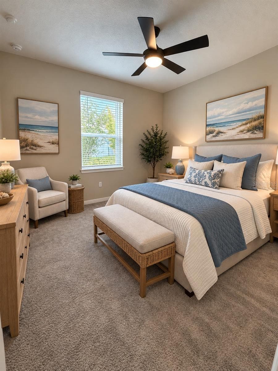 virtually staged - Bedroom 2 first floor - 15363 WILLOW RIDGE DR, MONTVERDE