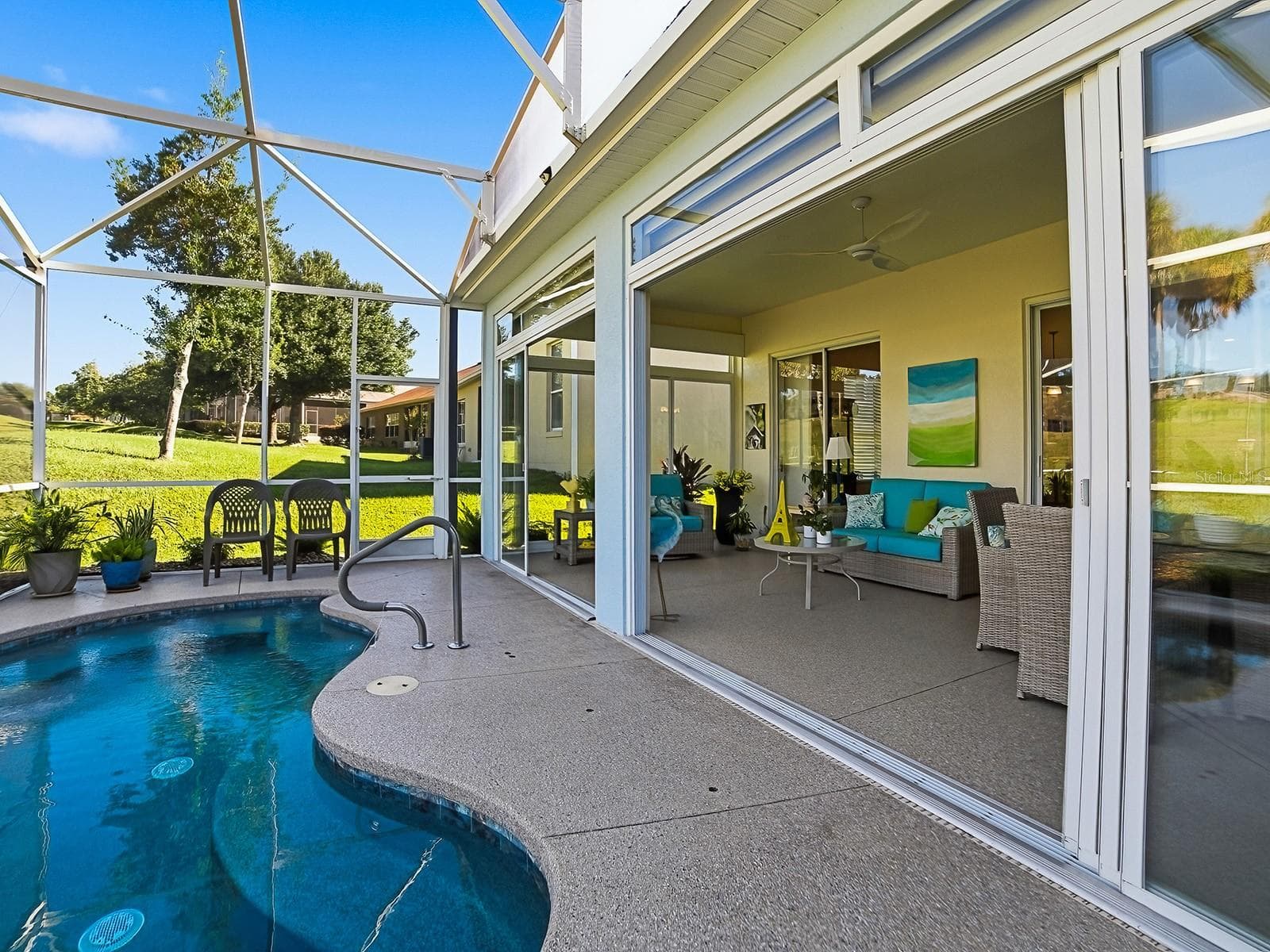 Open up the lanai to your private spool. - 4818 SABLE RIDGE CT, LEESBURG