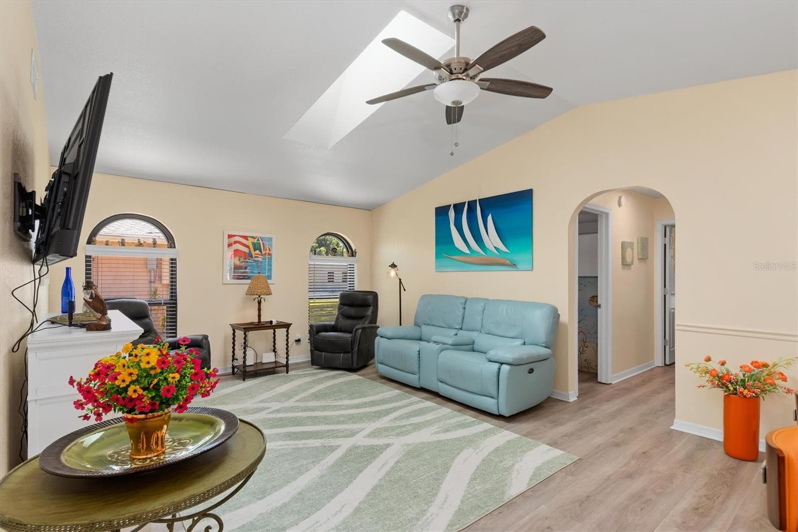 Family room leads to guest wing - 21443 SHELDON AVE, PORT CHARLOTTE