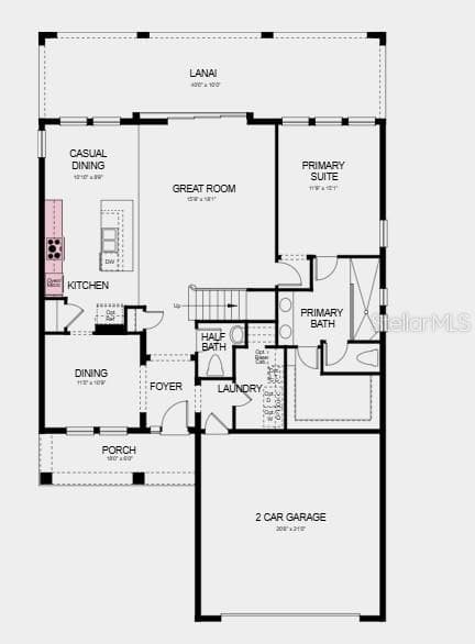 Floor 1 ~ Additional Highlights Include: kitchen pendant light pkg, extended flooring throughout main living and primary bedroom and closet - 15528 FOXTAIL LN, NOKOMIS