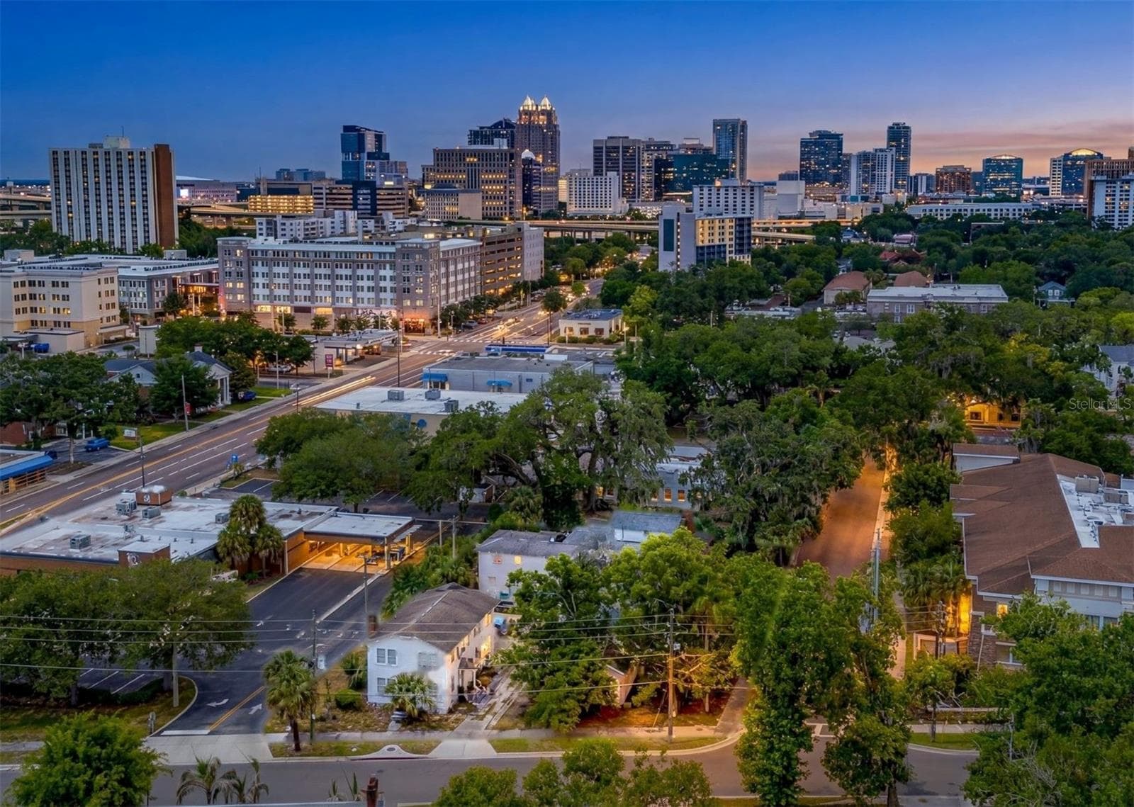 Aerial view toward downtown Orlando - 940 BRADSHAW TER, ORLANDO