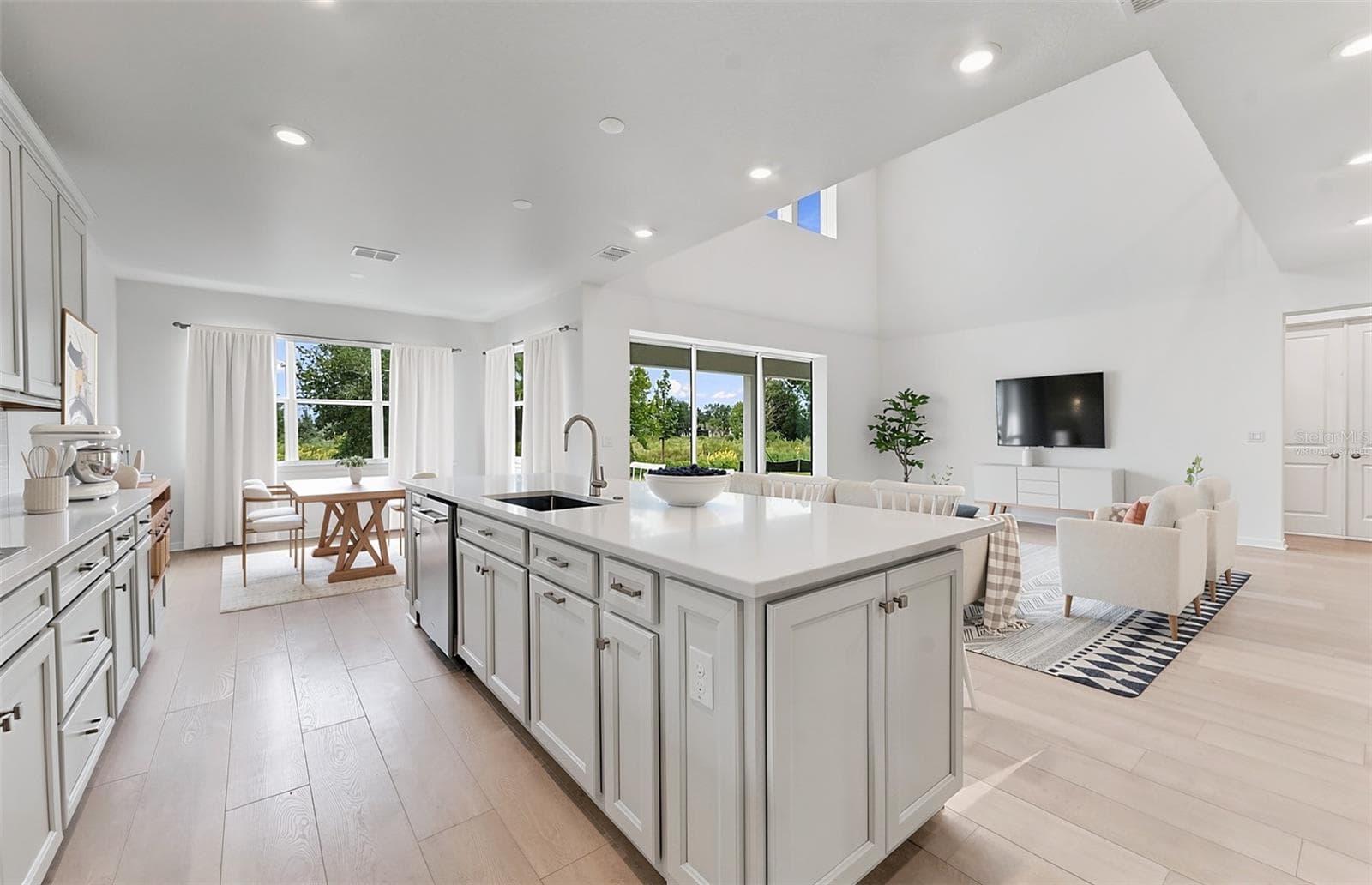Virtually Staged - Open Kitchen to Gathering Room to Cafe - 1787 ESCALANTE WAY, ZEPHYRHILLS