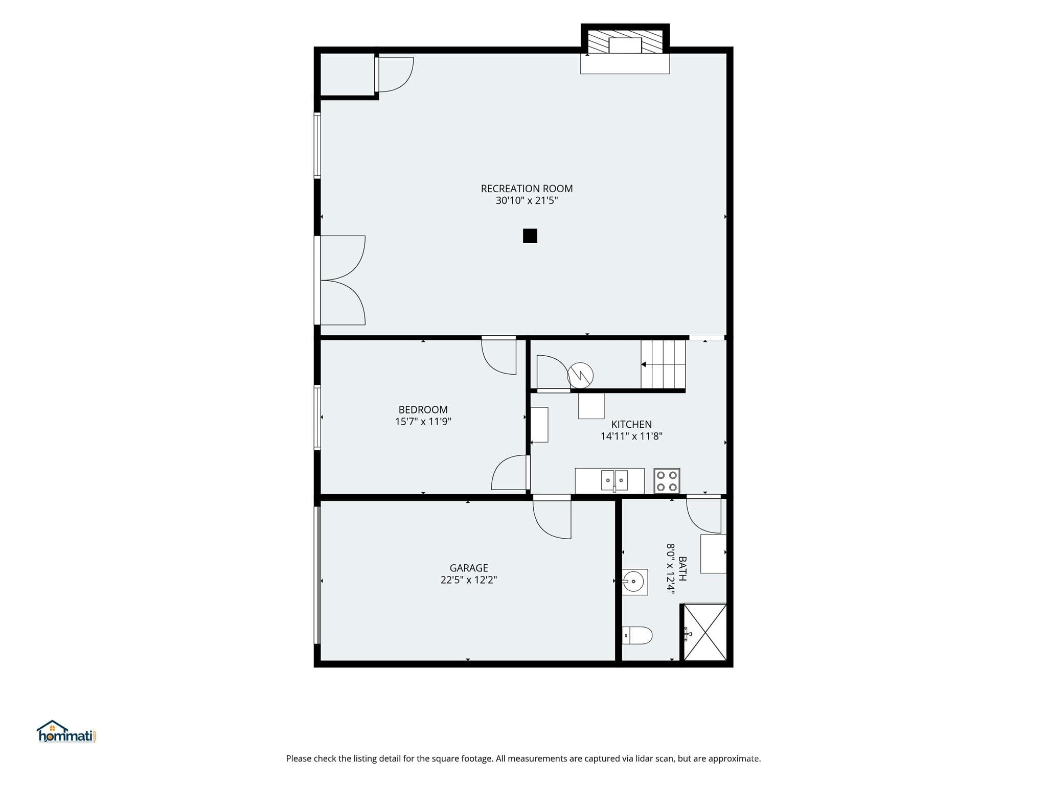 Downstairs layout - 340 Homer Corriher Road, China Grove