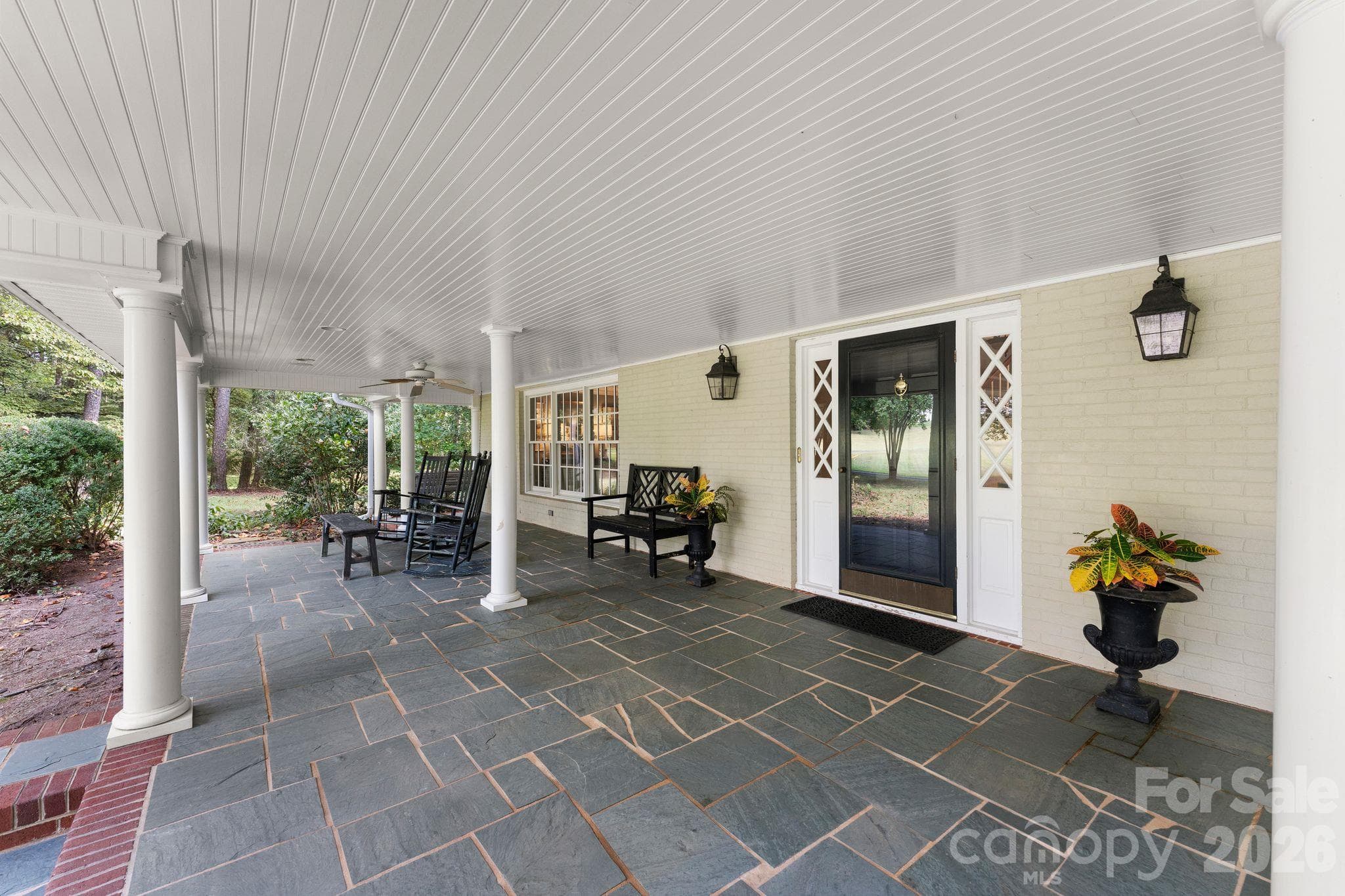 Beautiful slate tiles on the front porch - 2006 Grey Road, Davidson
