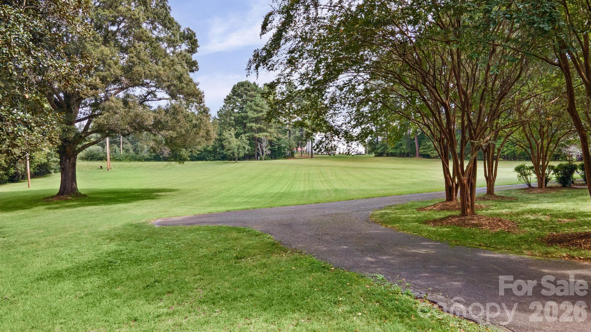 Scenic, winding driveway leading to the home - 2006 Grey Road, Davidson