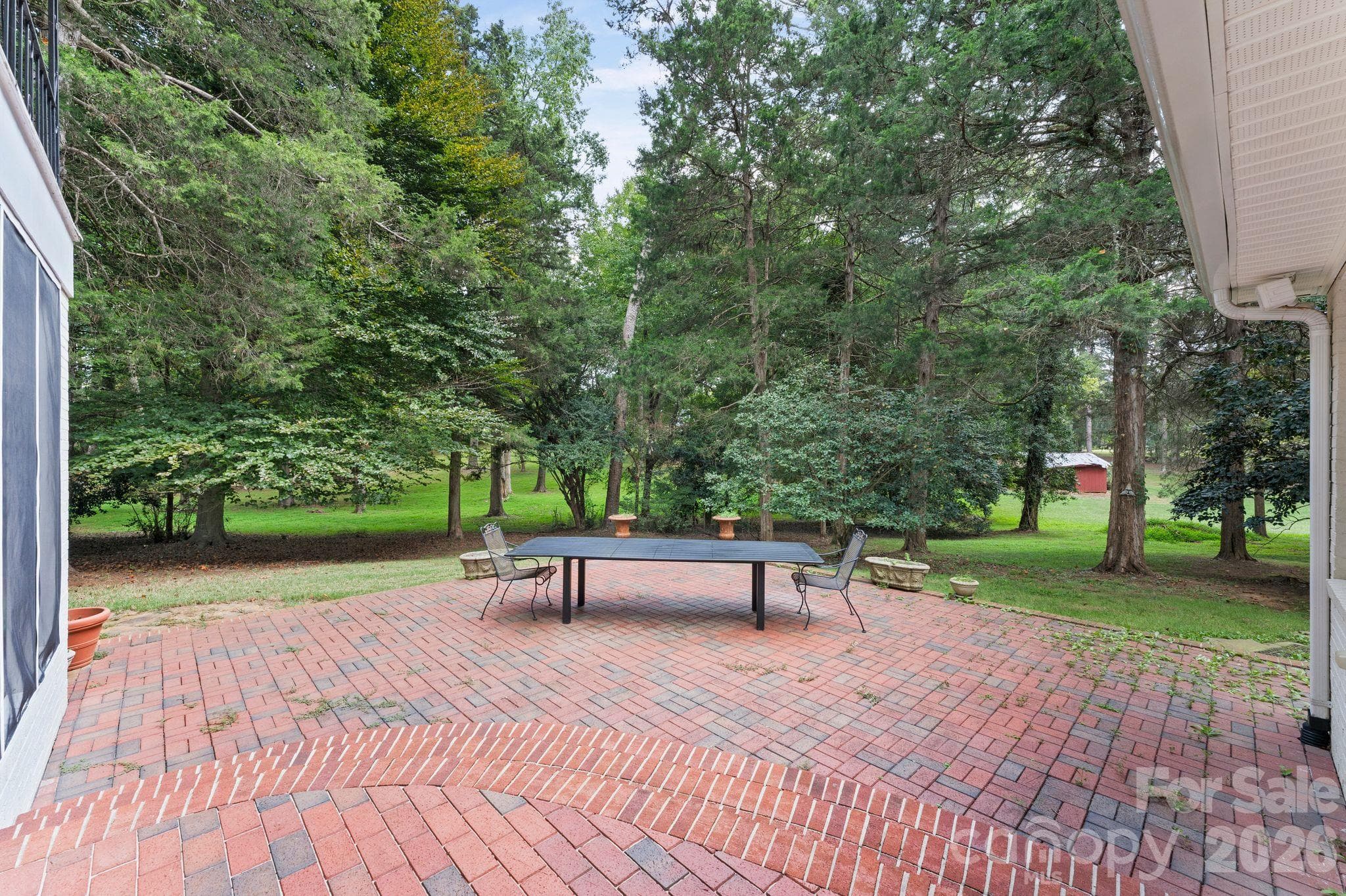 Brick pavered patio for enjoying the gorgeous grounds - 2006 Grey Road, Davidson