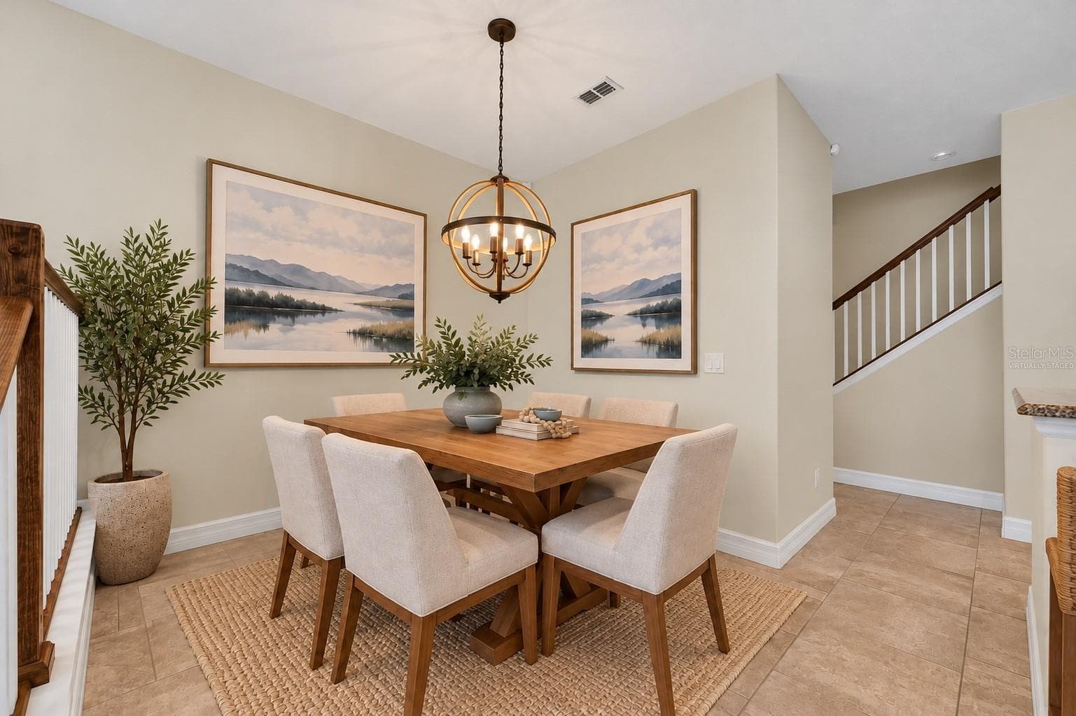 Virtually Staged Dining room - 457 GEE HAMMOCK LN, WINTER SPRINGS